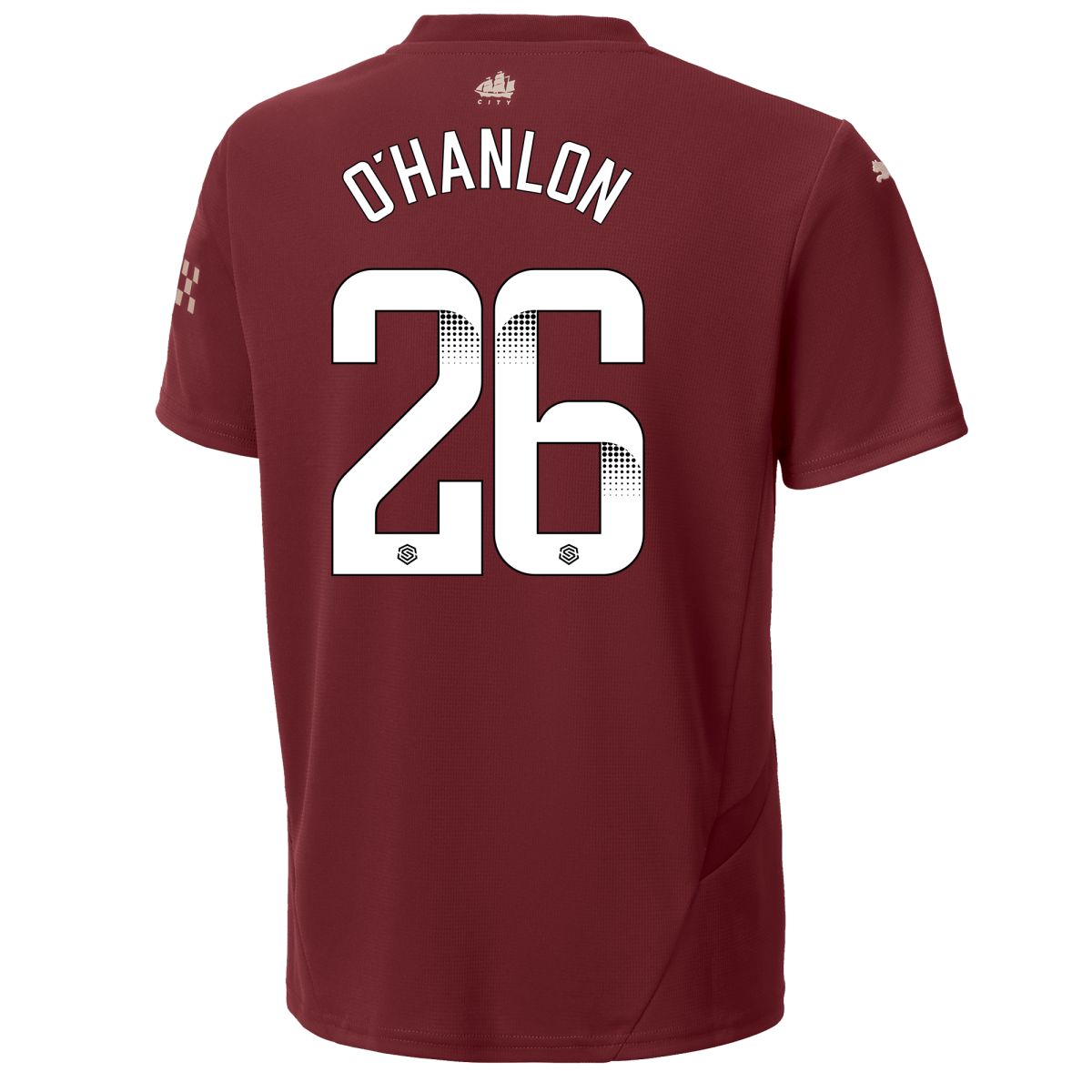 kids manchester city third jersey burgundy 202425 with ohanlon 26 printing | Offizieller Manchester City Store