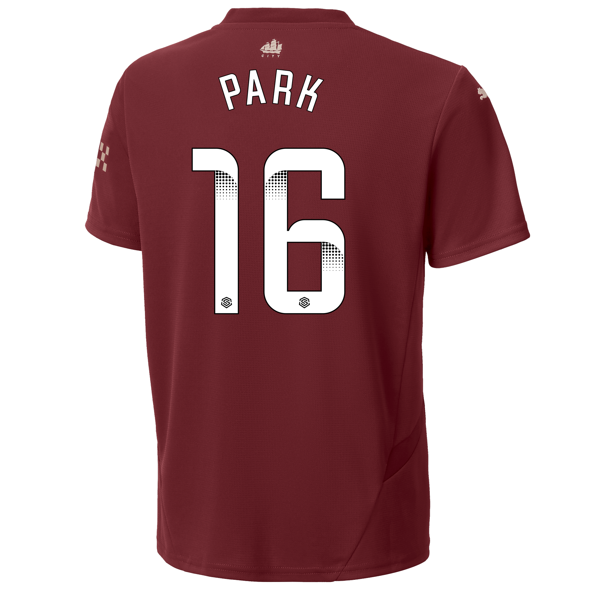 kids manchester city third jersey burgundy 202425 with park 16 printing | Offizieller Manchester City Store