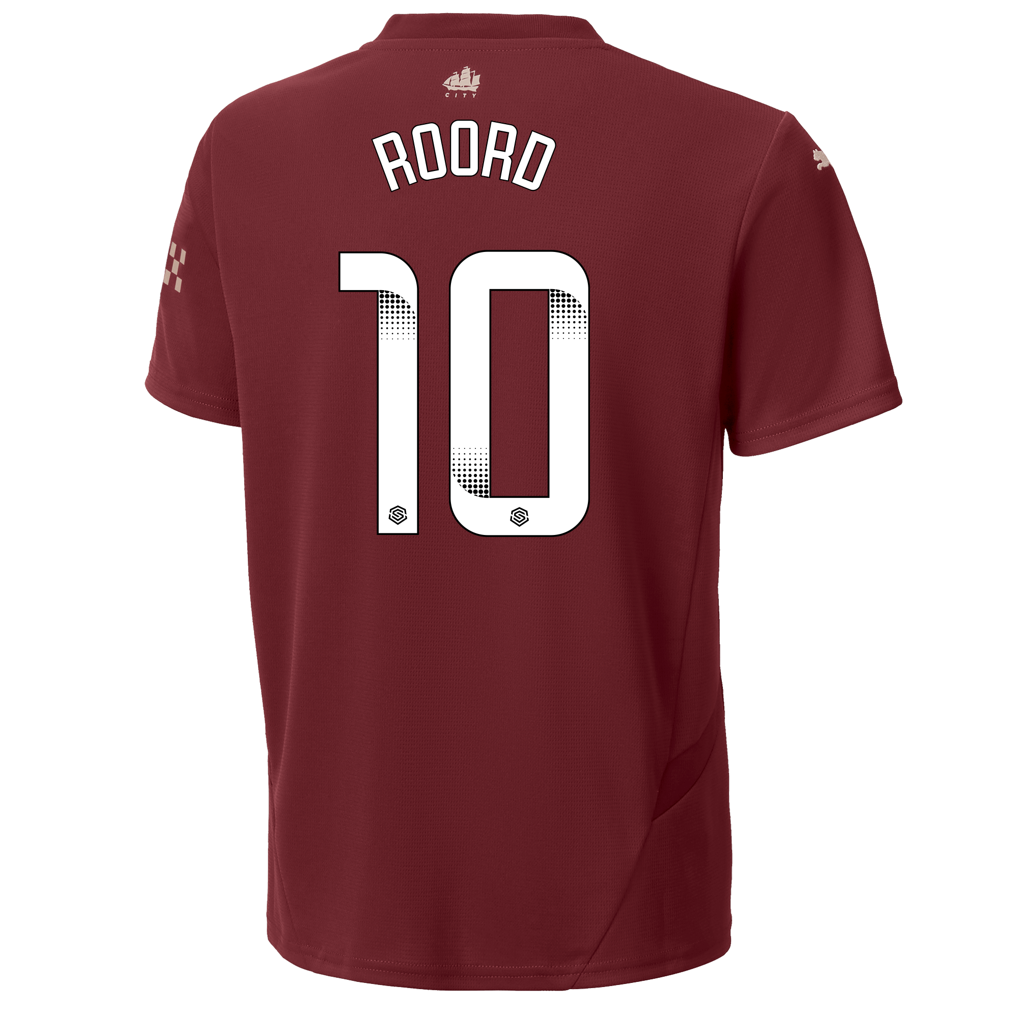 kids manchester city third jersey burgundy 202425 with roord 10 printing | Offizieller Manchester City Store