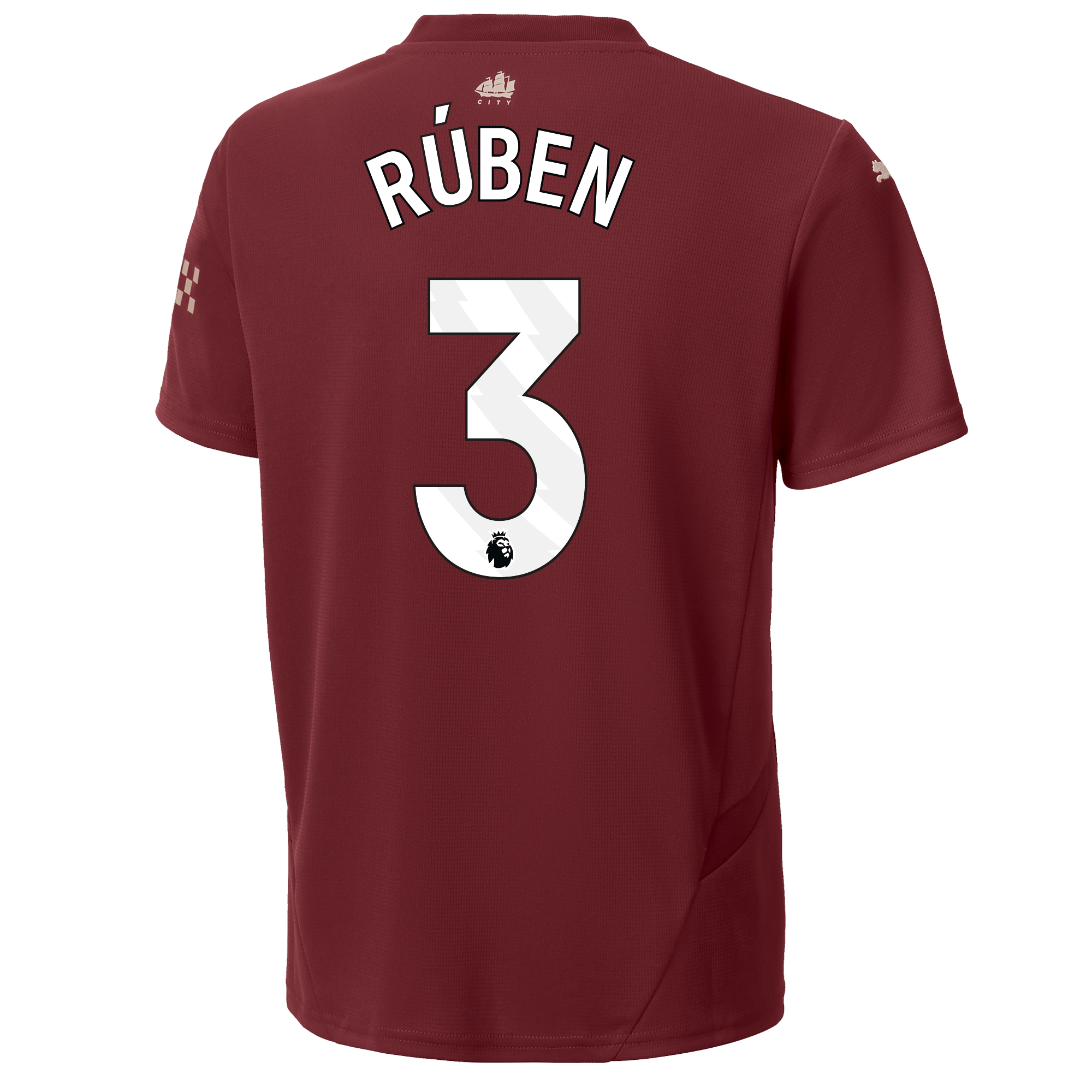 kids manchester city third jersey burgundy 202425 with rÚben 3 printing | Offizieller Manchester City Store