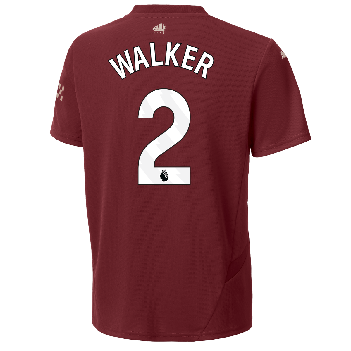 kids manchester city third jersey burgundy 202425 with walker 2 printing | Offizieller Manchester City Store