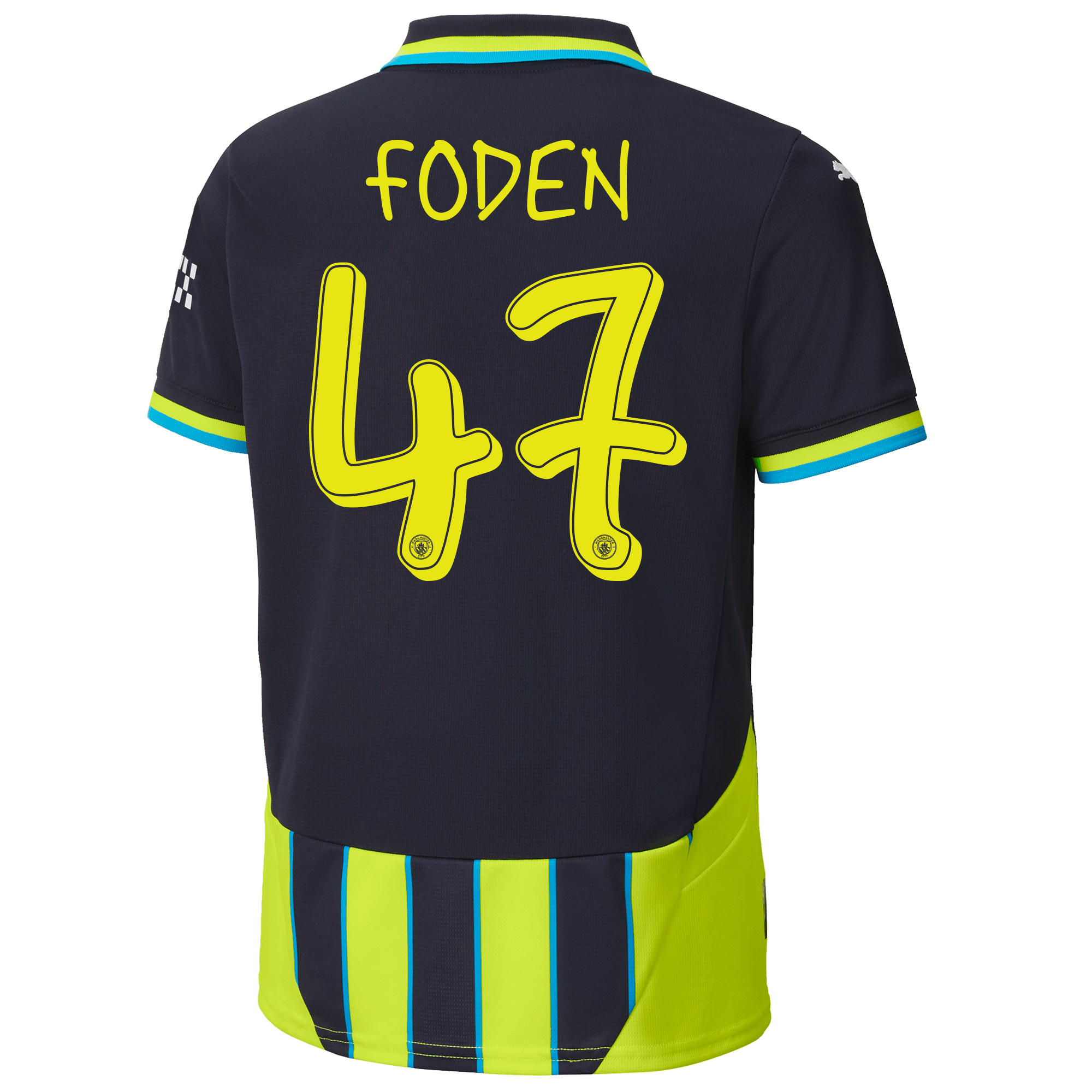 kinder manchester city away jersey newnavy 202425 with foden 47 printing | Offizieller Manchester City Store