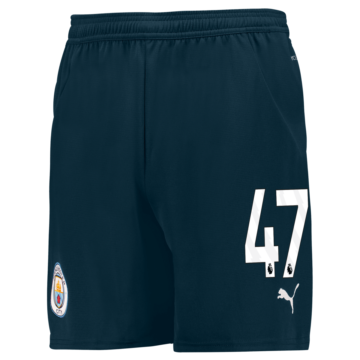 kinder manchester city football shorts navy 202425 with 47 | Offizieller Manchester City Store