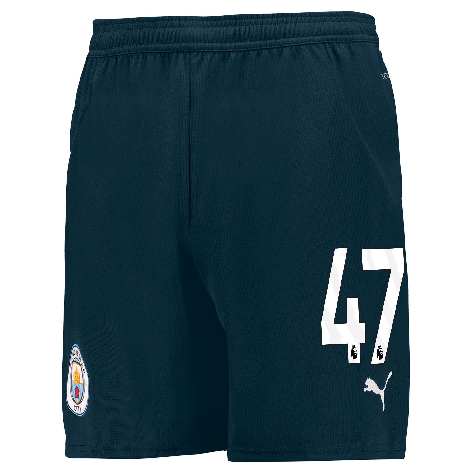 kinder manchester city football shorts navy 202425 with 47 | Offizieller Manchester City Store