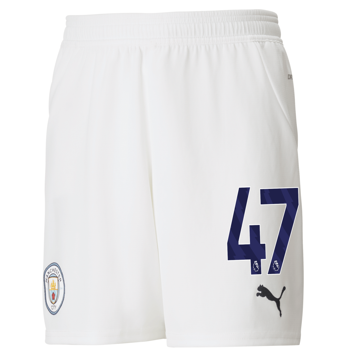 kinder manchester city football shorts white 202425 with 47 | Offizieller Manchester City Store