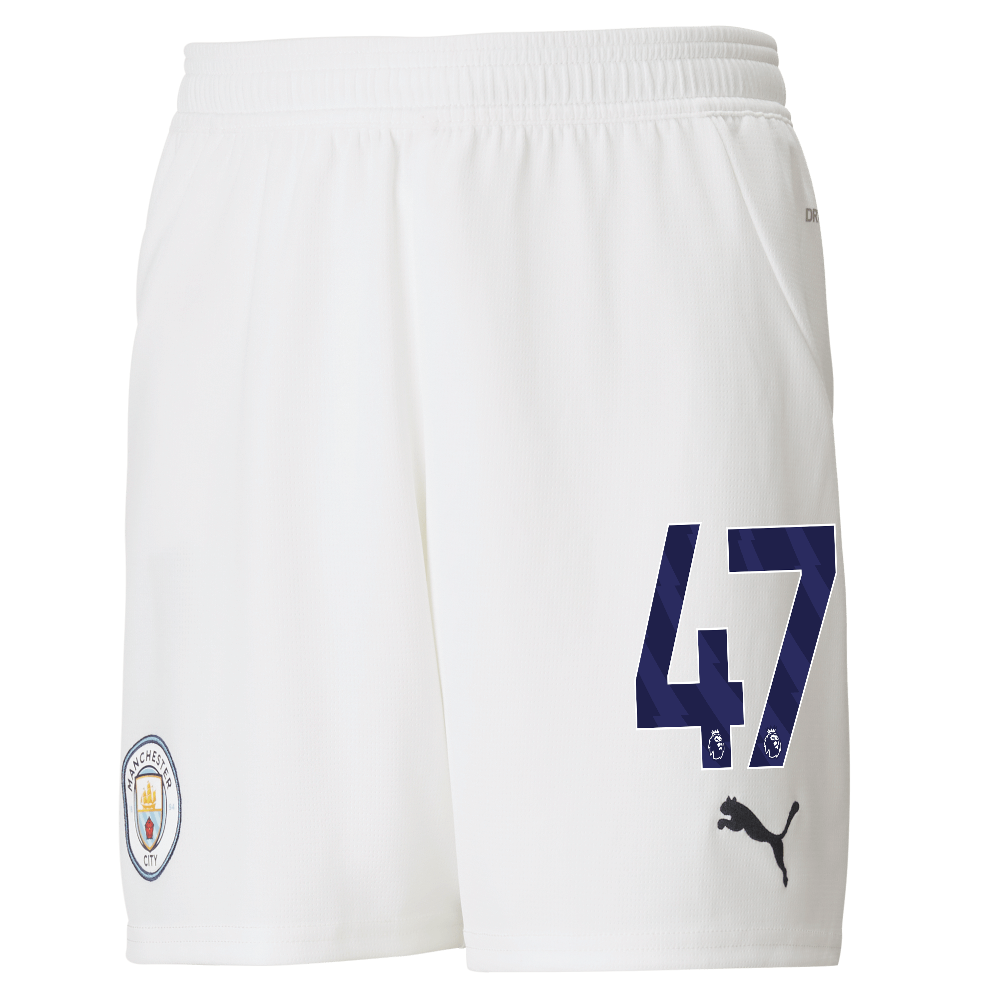 kinder manchester city football shorts white 202425 with 47 | Offizieller Manchester City Store
