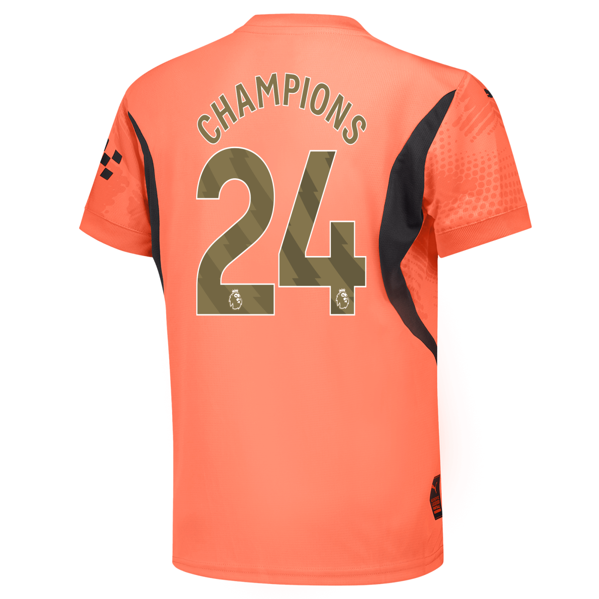 kinder manchester city goalkeeper jersey 0range 202425 with champions 24 printing | Offizieller Manchester City Store