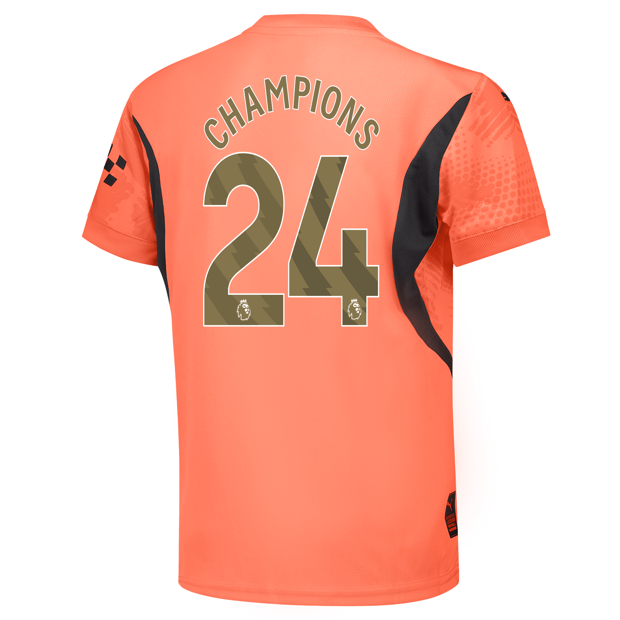 kinder manchester city goalkeeper jersey 0range 202425 with champions 24 printing | Offizieller Manchester City Store