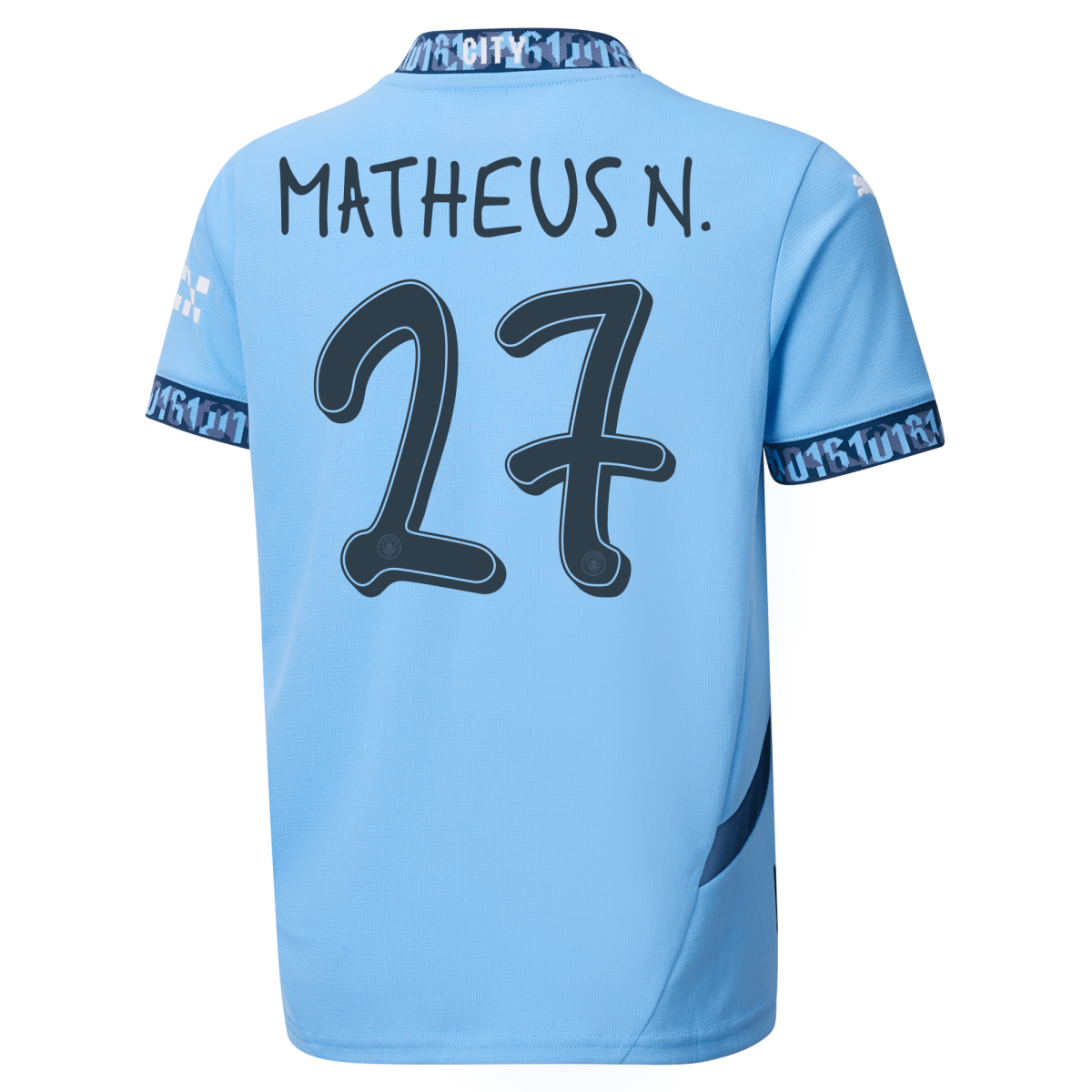 kinder manchester city heimtrikot 202425 mit matheus n. 27 aufdruck | Offizieller Manchester City Store