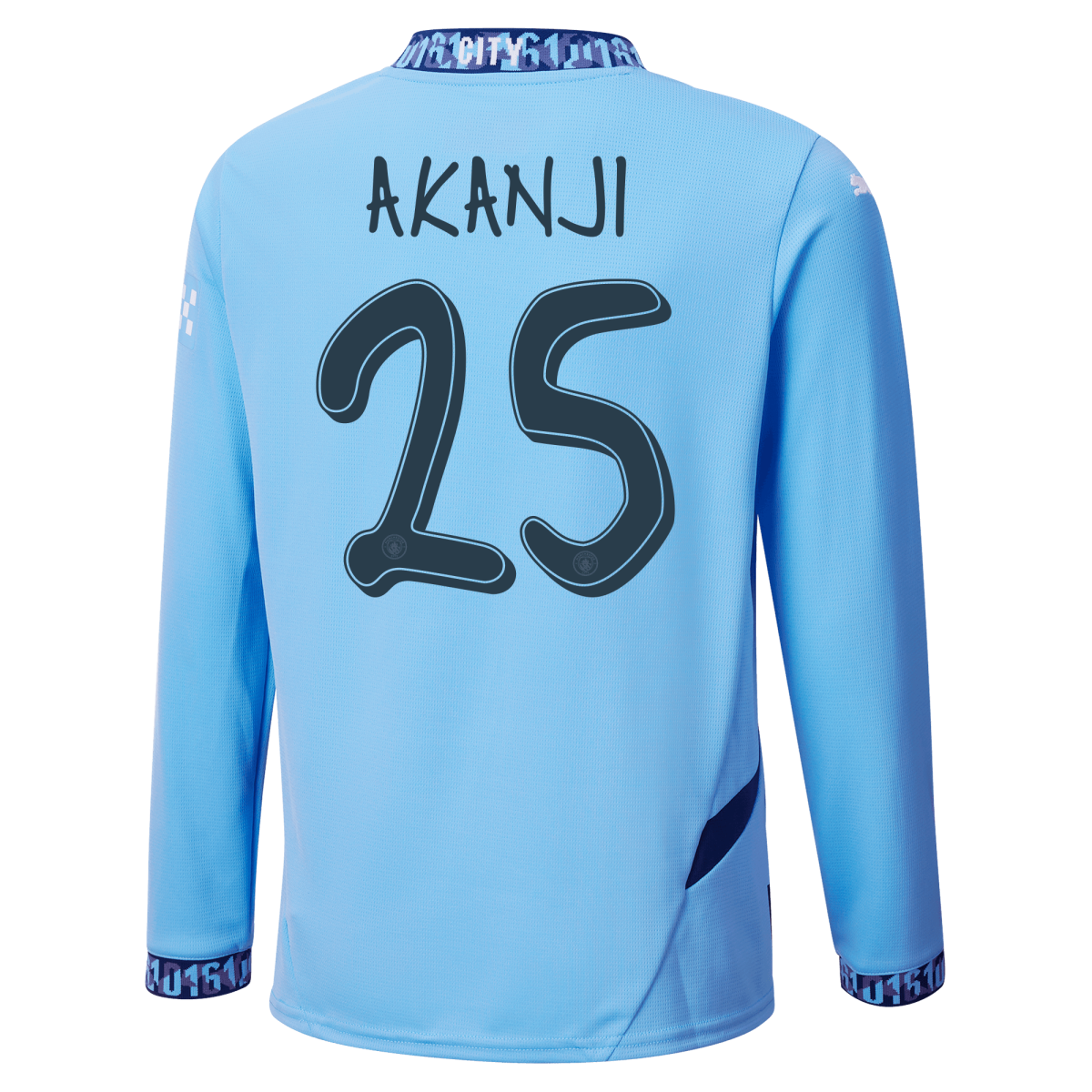 kinder manchester city heimtrikot langarm 202425 mit akanji 25 aufdruck | Offizieller Manchester City Store