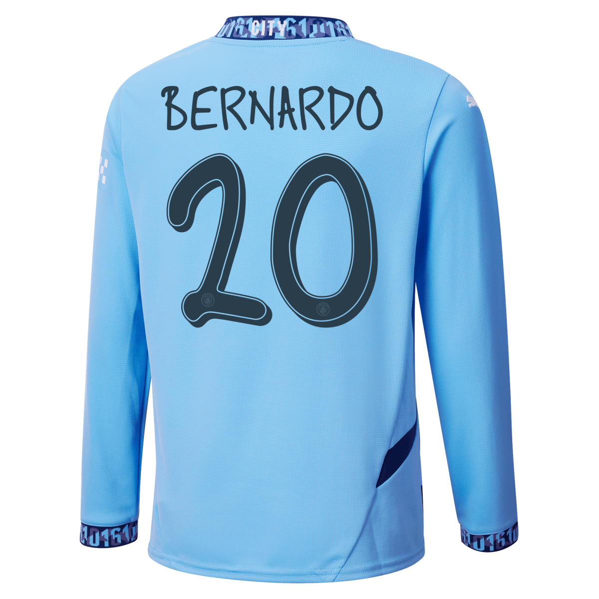 kinder manchester city heimtrikot langarm 202425 mit bernardo 20 aufdruck | Offizieller Manchester City Store