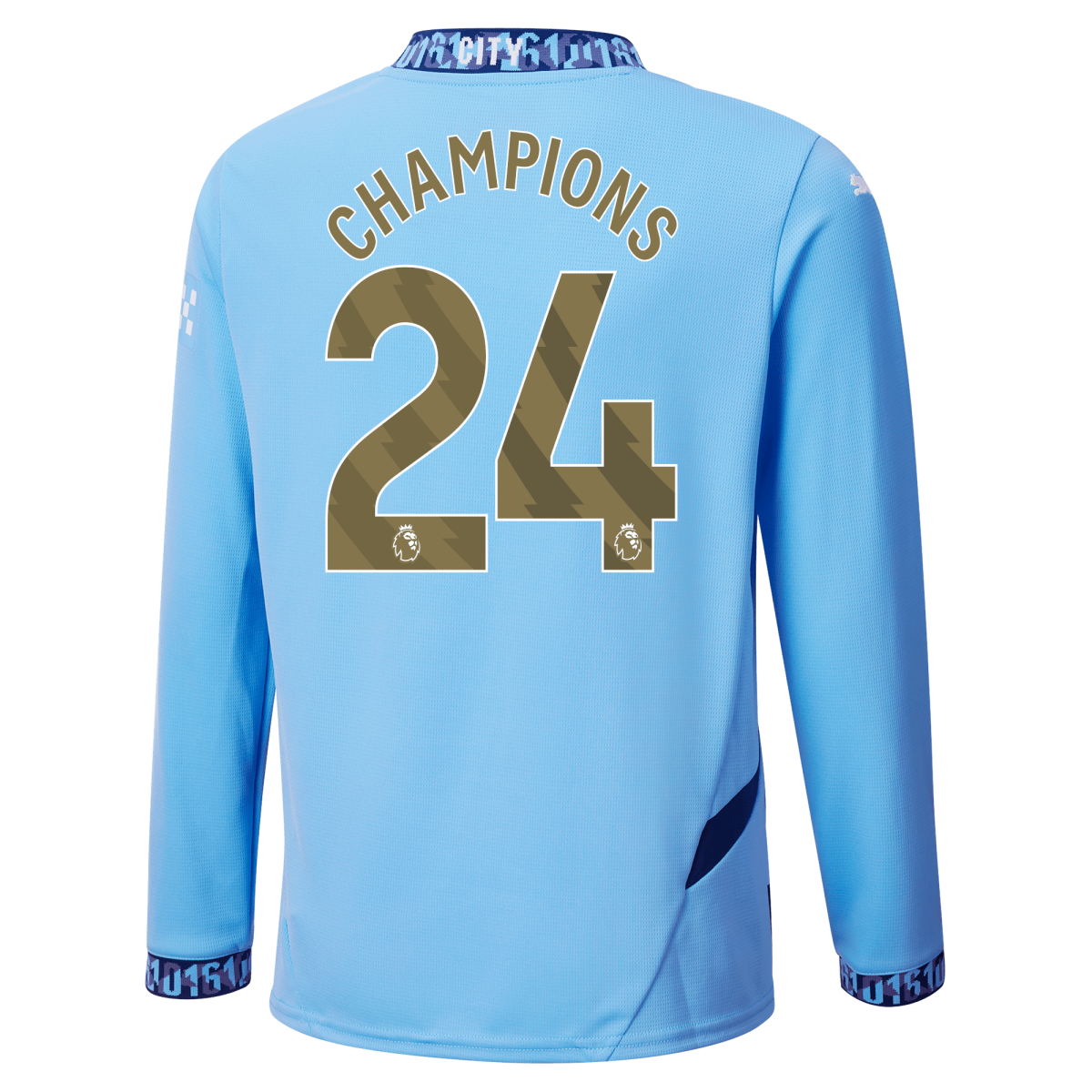 kinder manchester city heimtrikot langarm 202425 mit champions 24 aufdruck | Offizieller Manchester City Store