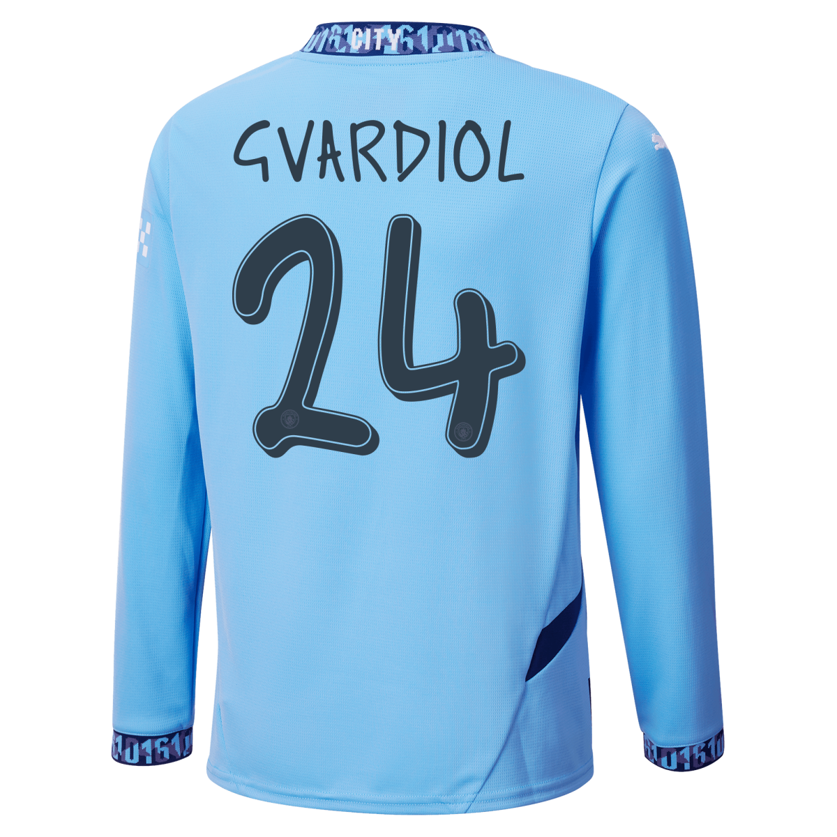 kinder manchester city heimtrikot langarm 202425 mit gvardiol 24 aufdruck | Offizieller Manchester City Store