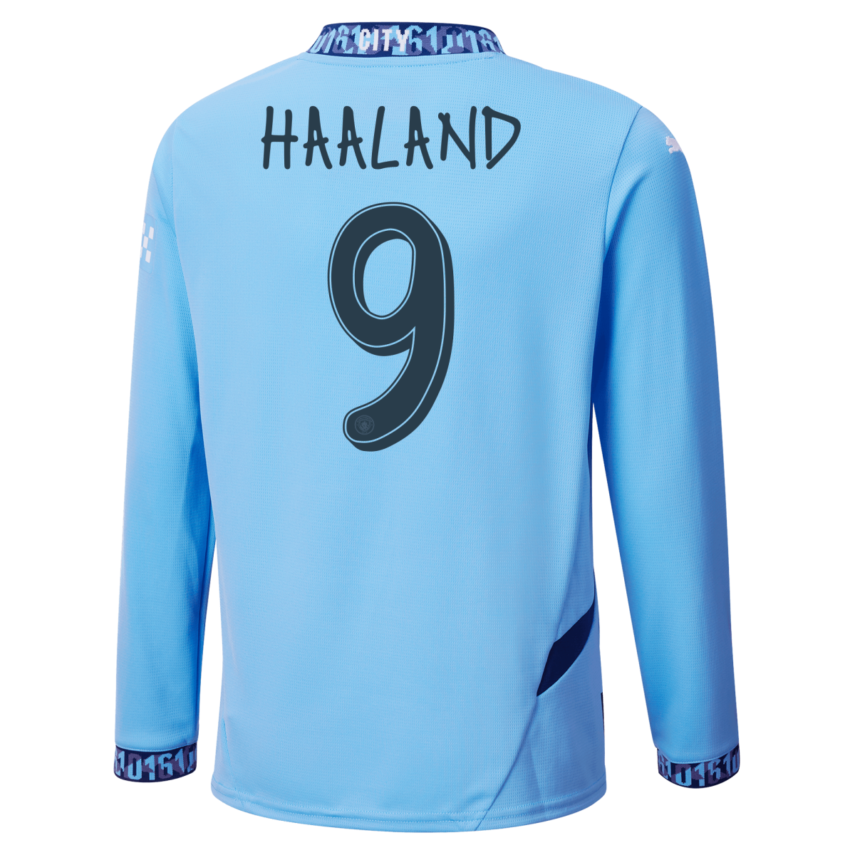 kinder manchester city heimtrikot langarm 202425 mit haaland 9 aufdruck | Offizieller Manchester City Store