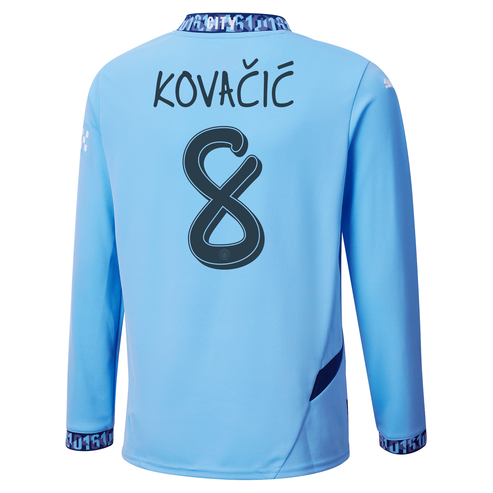kinder manchester city heimtrikot langarm 202425 mit kovaČiĆ 8 aufdruck | Offizieller Manchester City Store