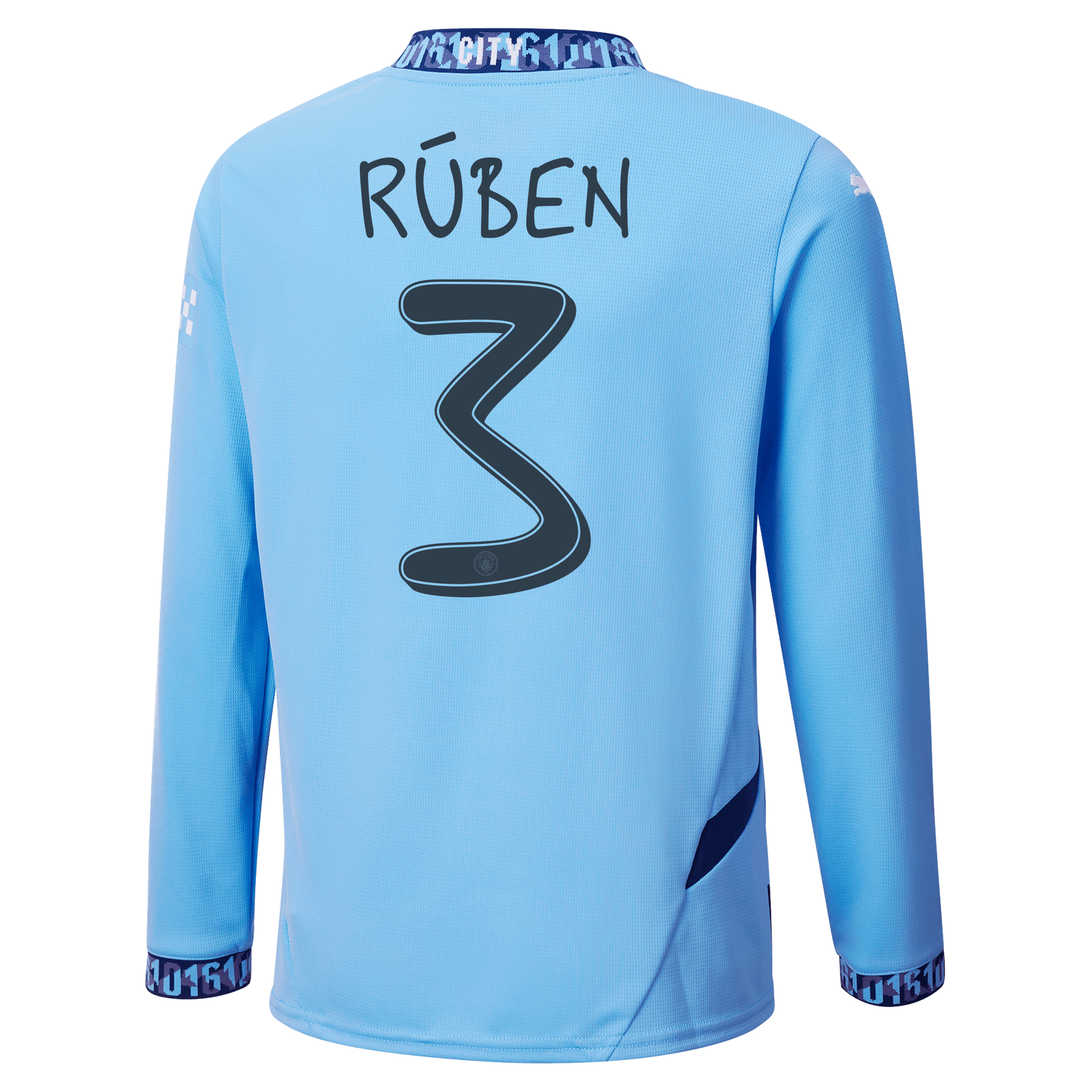 kinder manchester city heimtrikot langarm 202425 mit rÚben 3 aufdruck | Offizieller Manchester City Store