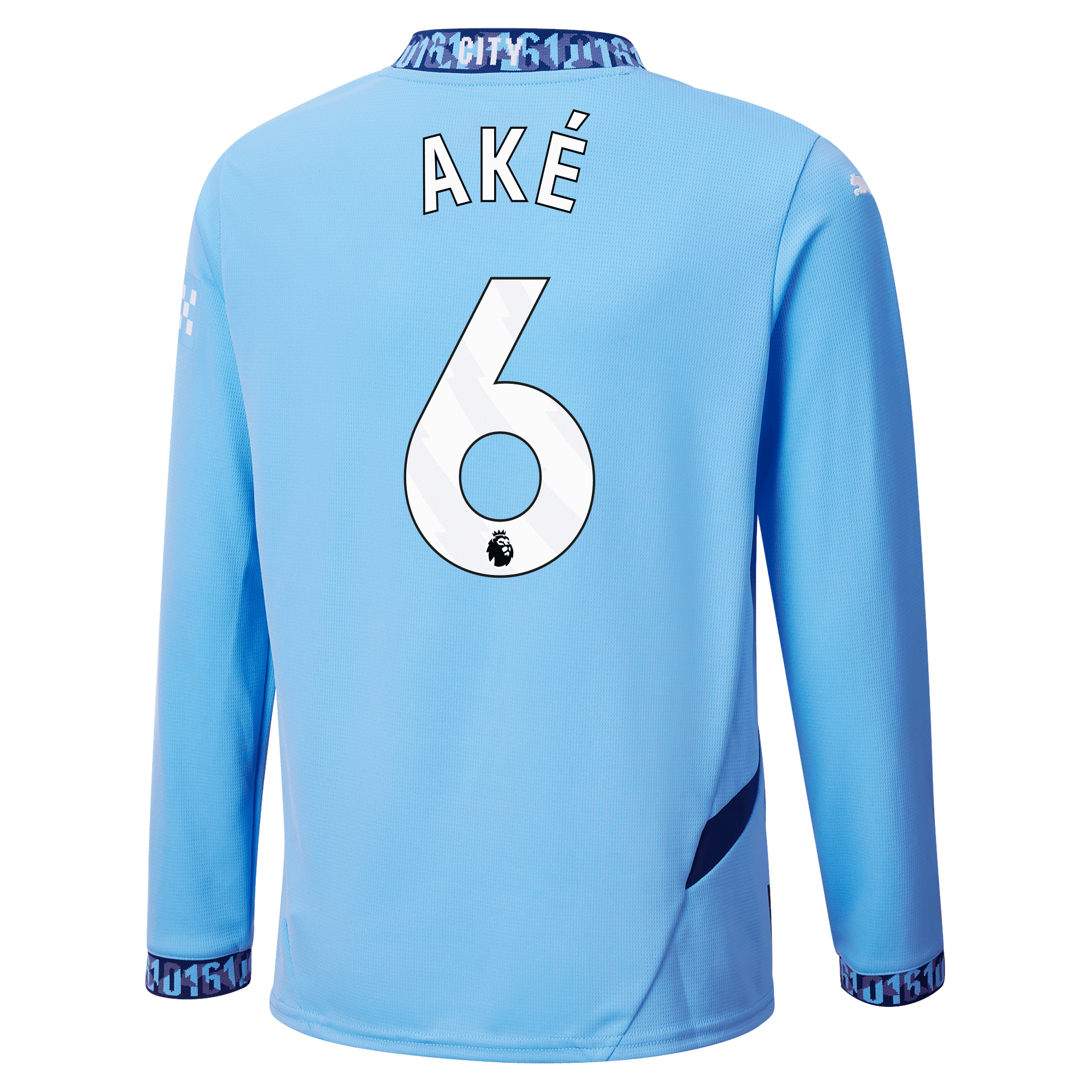 kinder manchester city heimtrikot langarm teamlightblue 202425 mit akÉ 6 aufdruck | Offizieller Manchester City Store