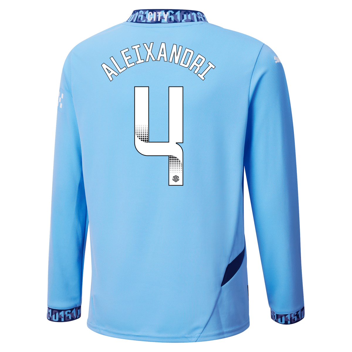 kinder manchester city heimtrikot langarm teamlightblue 202425 mit aleixandri 4 aufdruck | Offizieller Manchester City Store