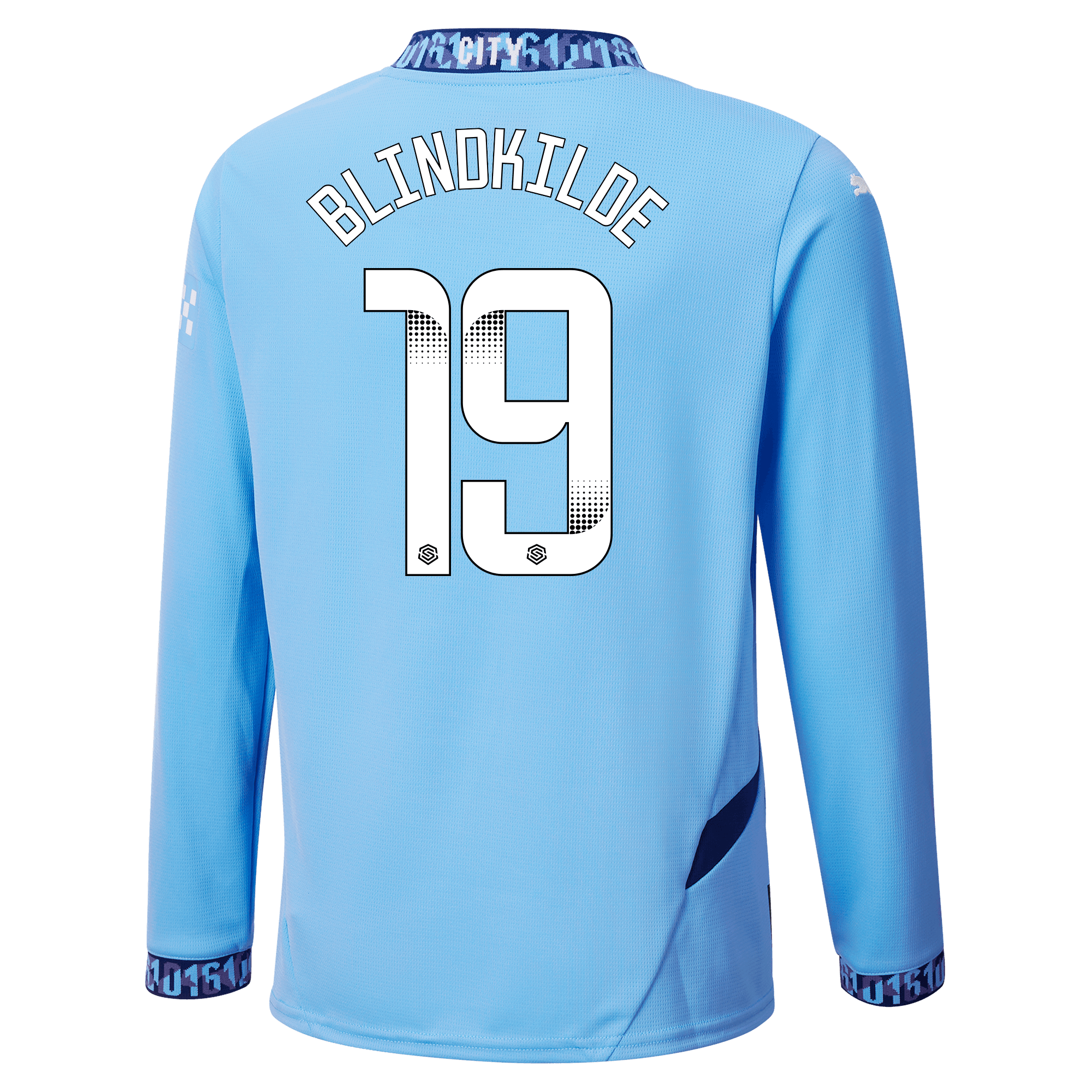 kinder manchester city heimtrikot langarm teamlightblue 202425 mit blindkilde 19 aufdruck | Offizieller Manchester City Store