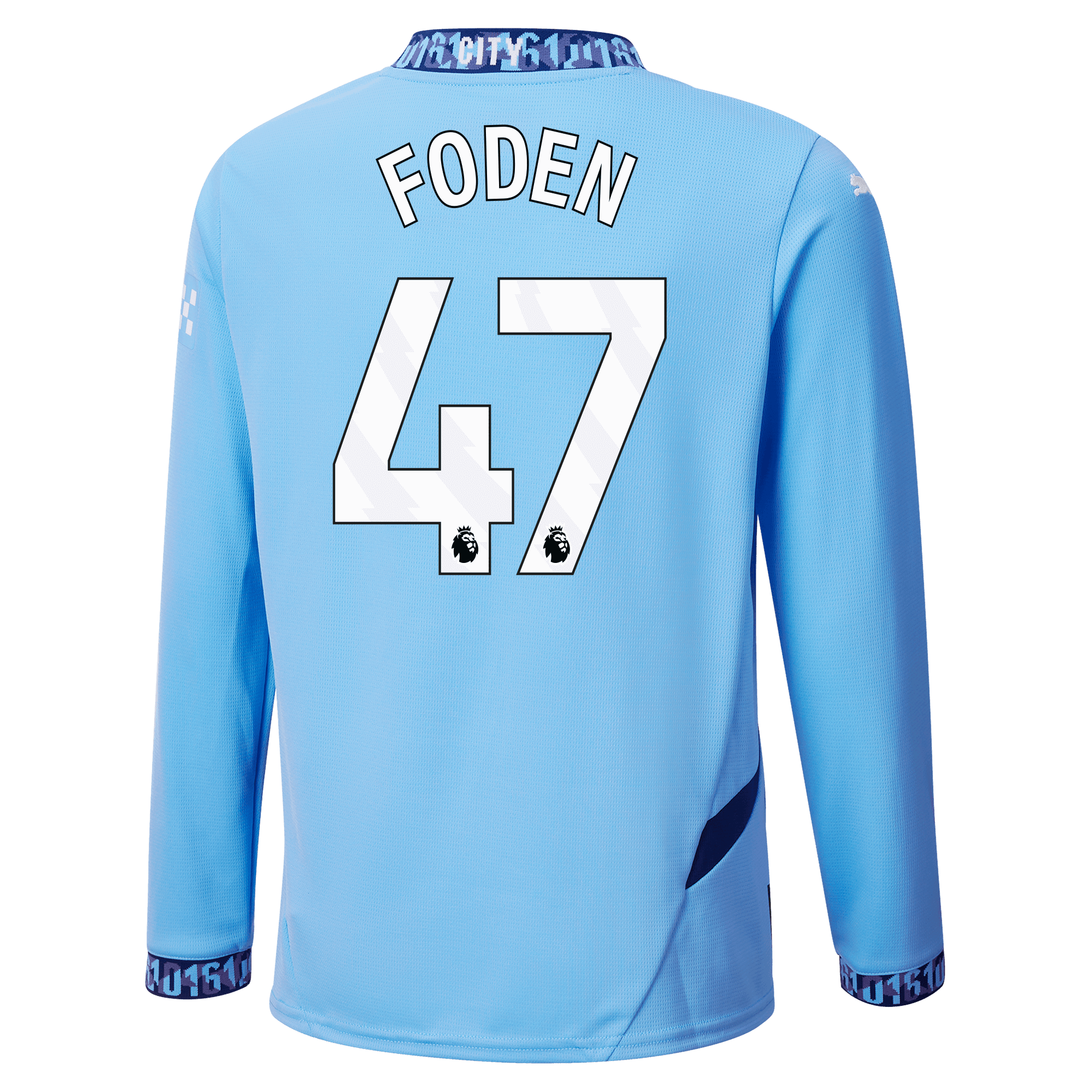 kinder manchester city heimtrikot langarm teamlightblue 202425 mit foden 47 aufdruck | Offizieller Manchester City Store