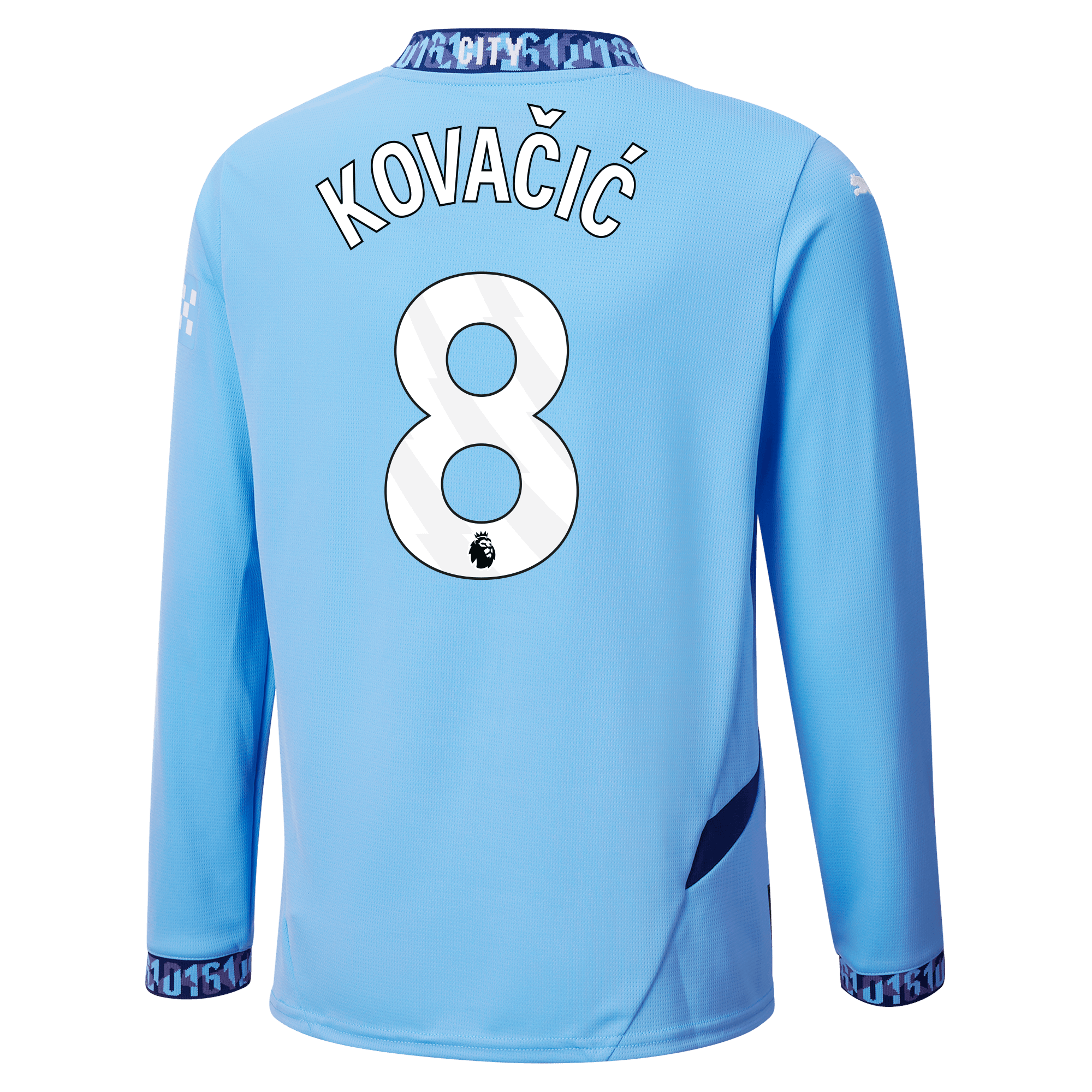 kinder manchester city heimtrikot langarm teamlightblue 202425 mit kovaČiĆ 8 aufdruck | Offizieller Manchester City Store