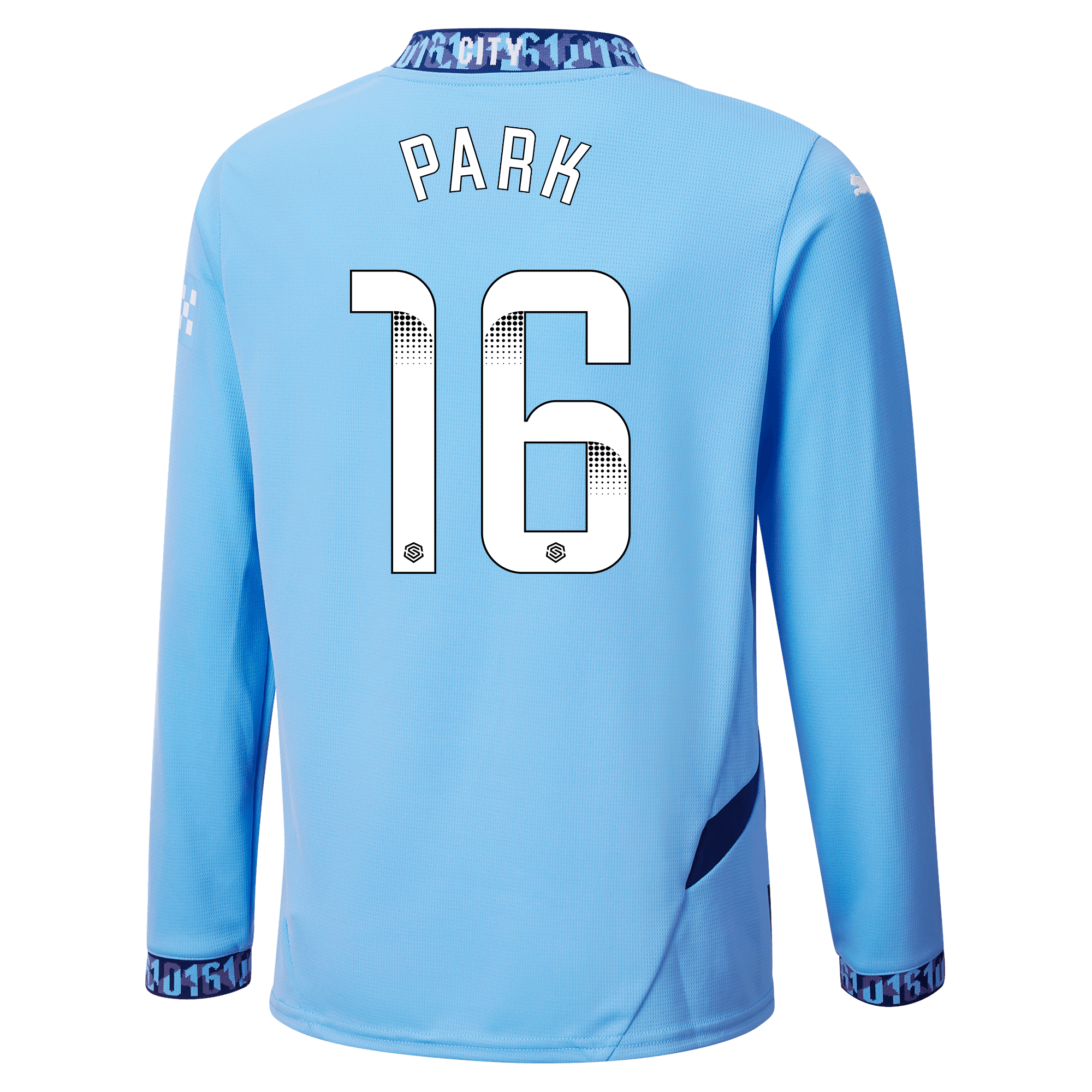 kinder manchester city heimtrikot langarm teamlightblue 202425 mit park 16 aufdruck | Offizieller Manchester City Store