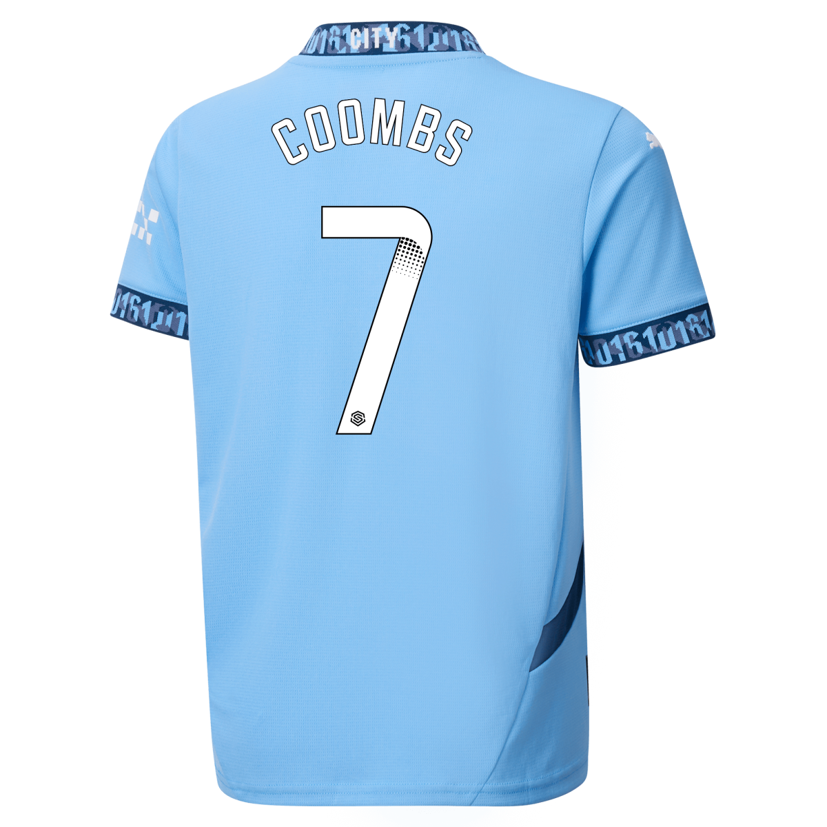 kinder manchester city heimtrikot teamlightblue 202425 mit coombs 7 aufdruck | Offizieller Manchester City Store