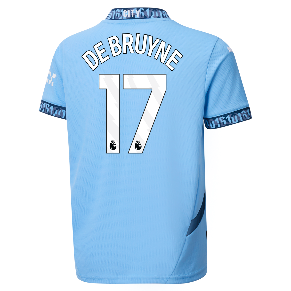 kinder manchester city heimtrikot teamlightblue 202425 mit de bruyne 17 aufdruck | Offizieller Manchester City Store