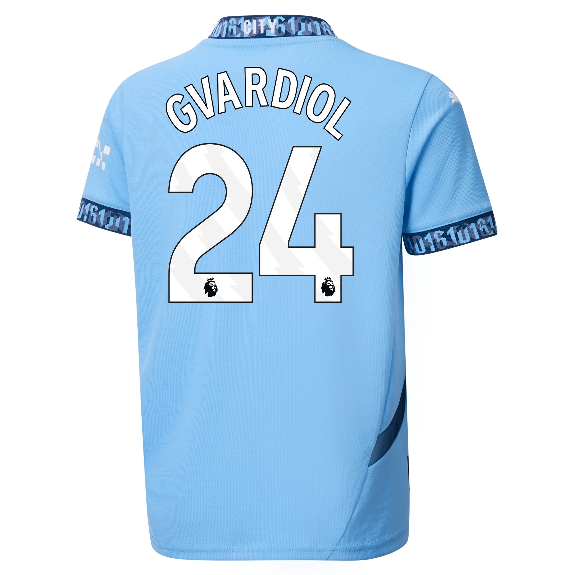 kinder manchester city heimtrikot teamlightblue 202425 mit gvardiol 24 aufdruck | Offizieller Manchester City Store