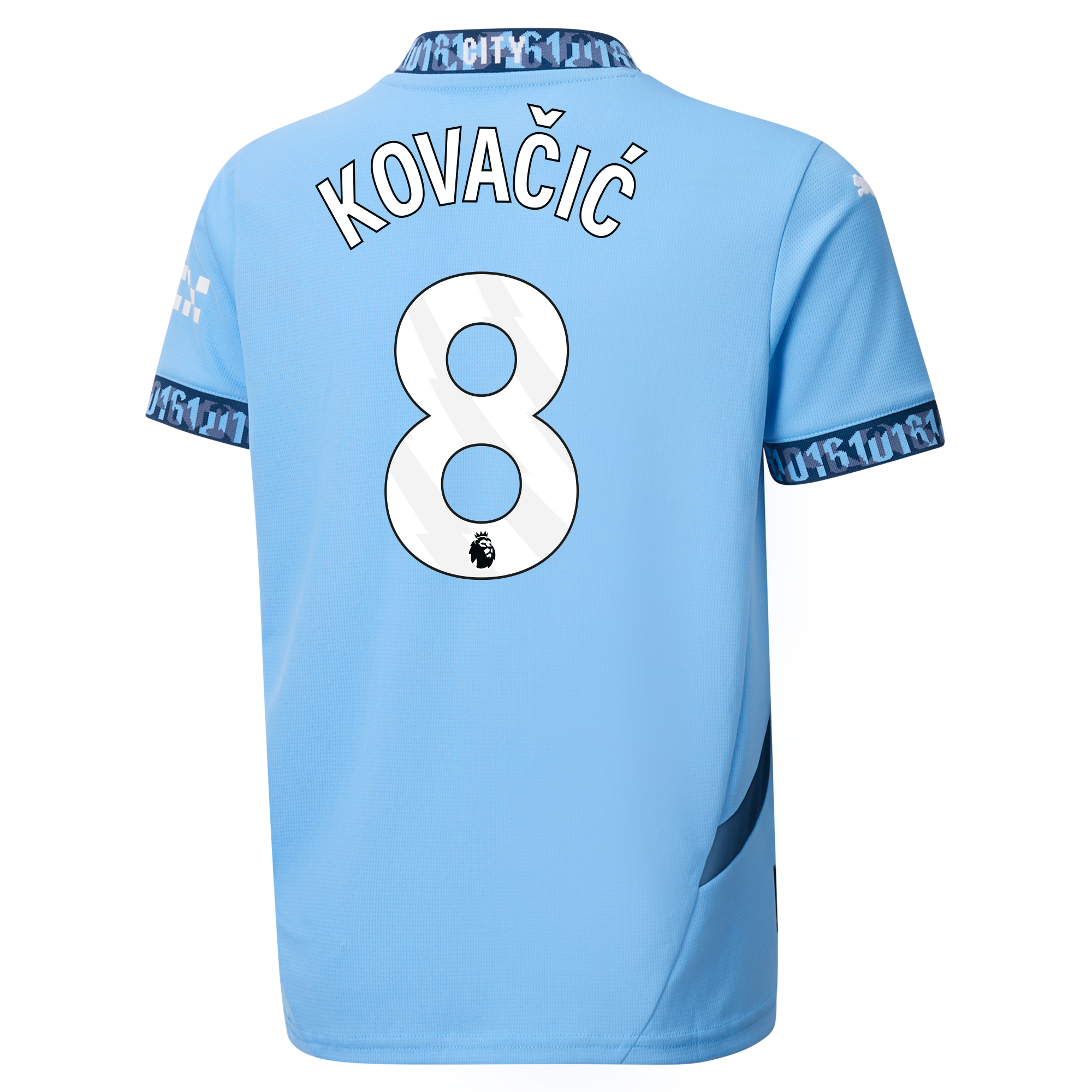 kinder manchester city heimtrikot teamlightblue 202425 mit kovaČiĆ 8 aufdruck | Offizieller Manchester City Store