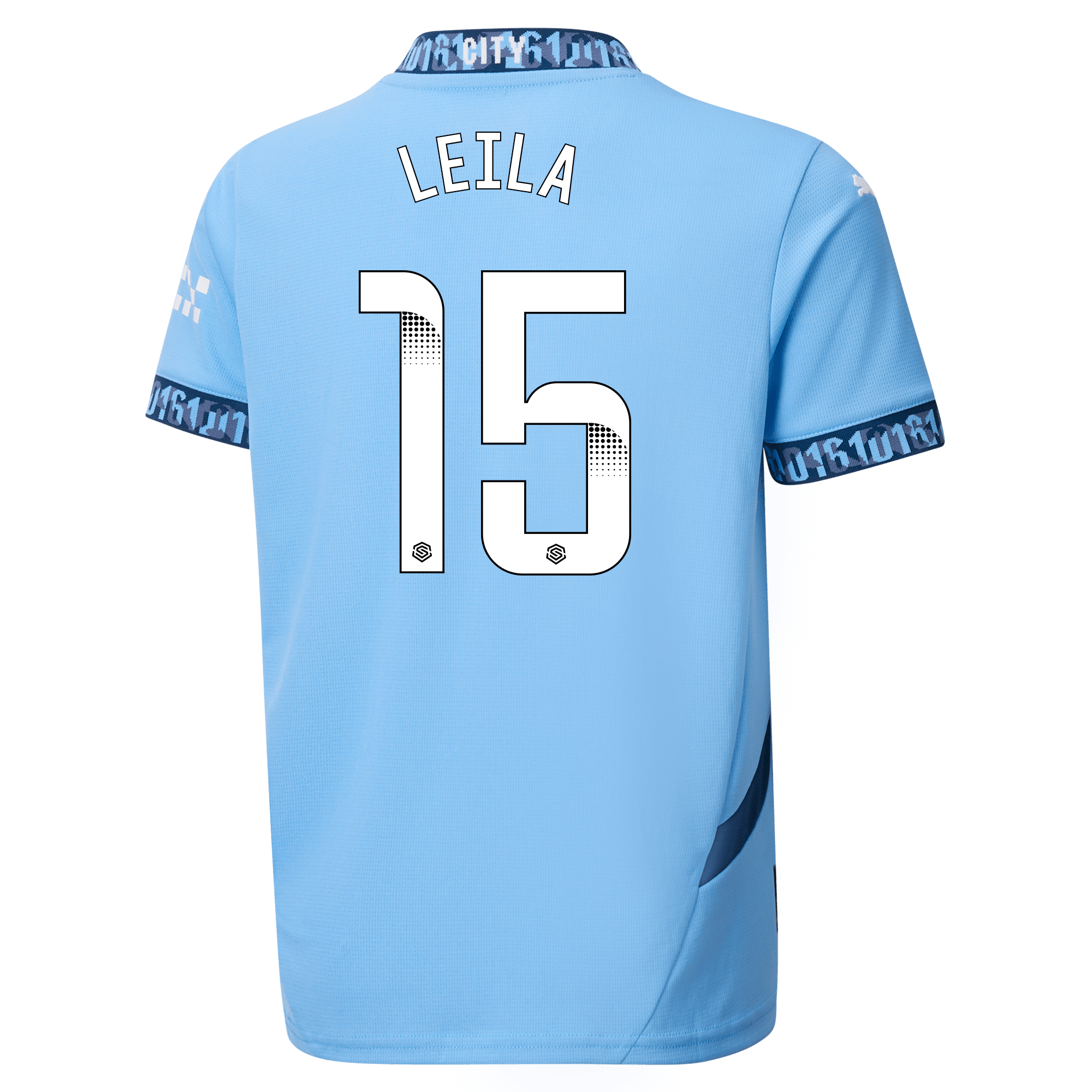 kinder manchester city heimtrikot teamlightblue 202425 mit leila 15 aufdruck | Offizieller Manchester City Store