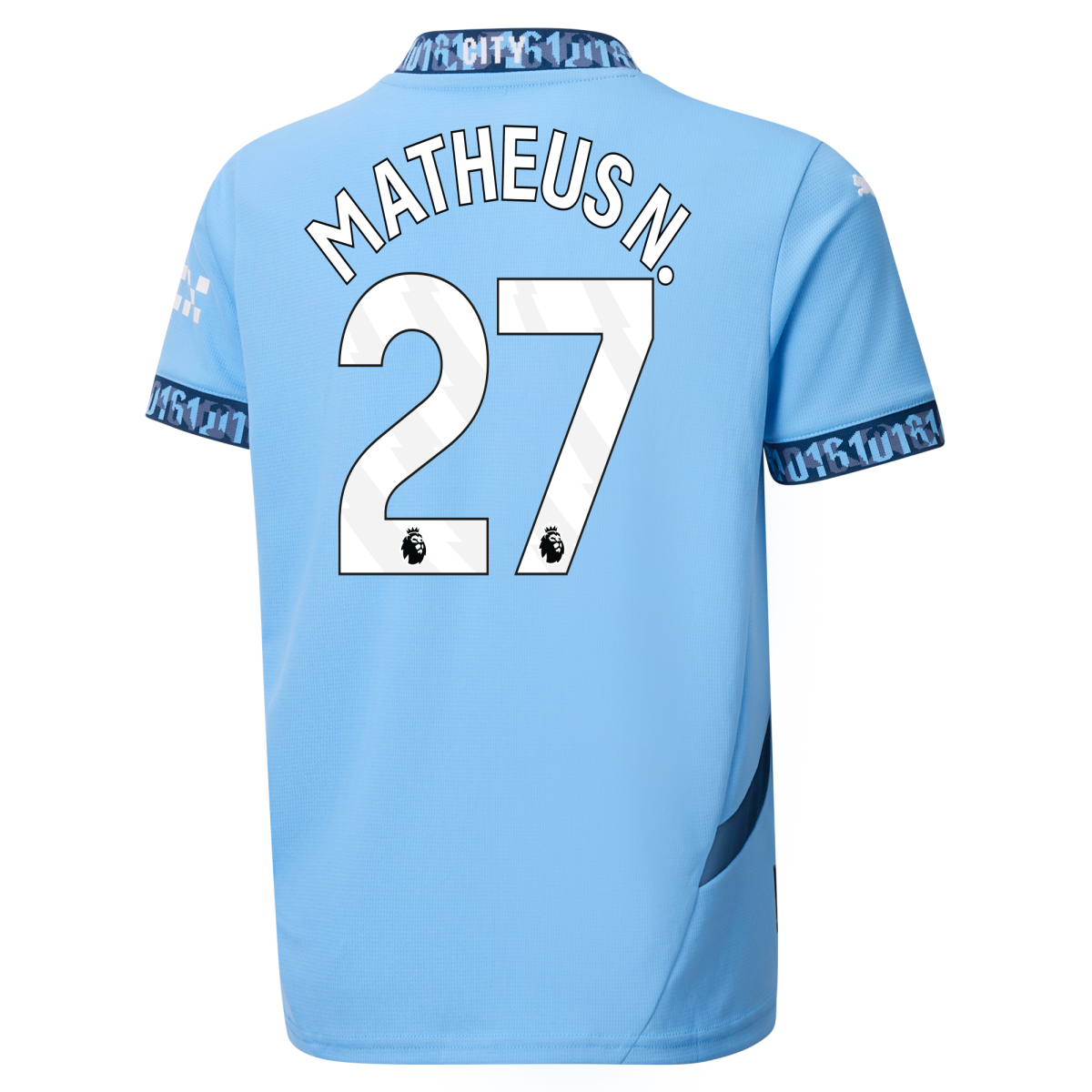 kinder manchester city heimtrikot teamlightblue 202425 mit matheus n. 27 aufdruck | Offizieller Manchester City Store