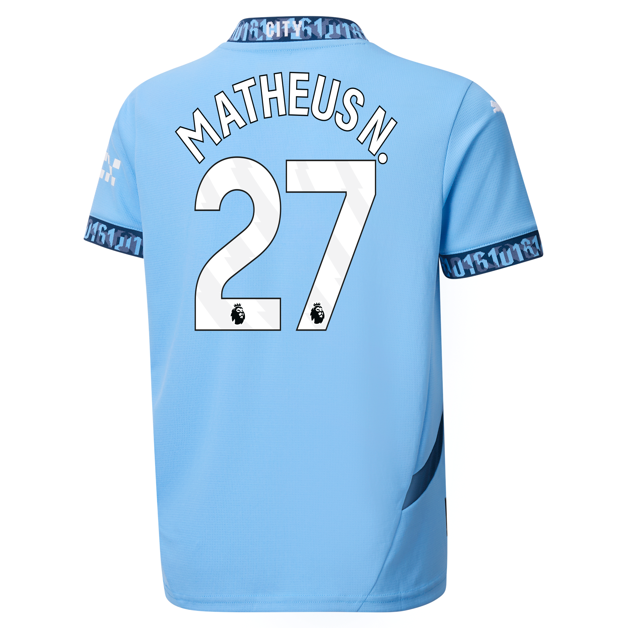 kinder manchester city heimtrikot teamlightblue 202425 mit matheus n. 27 aufdruck | Offizieller Manchester City Store