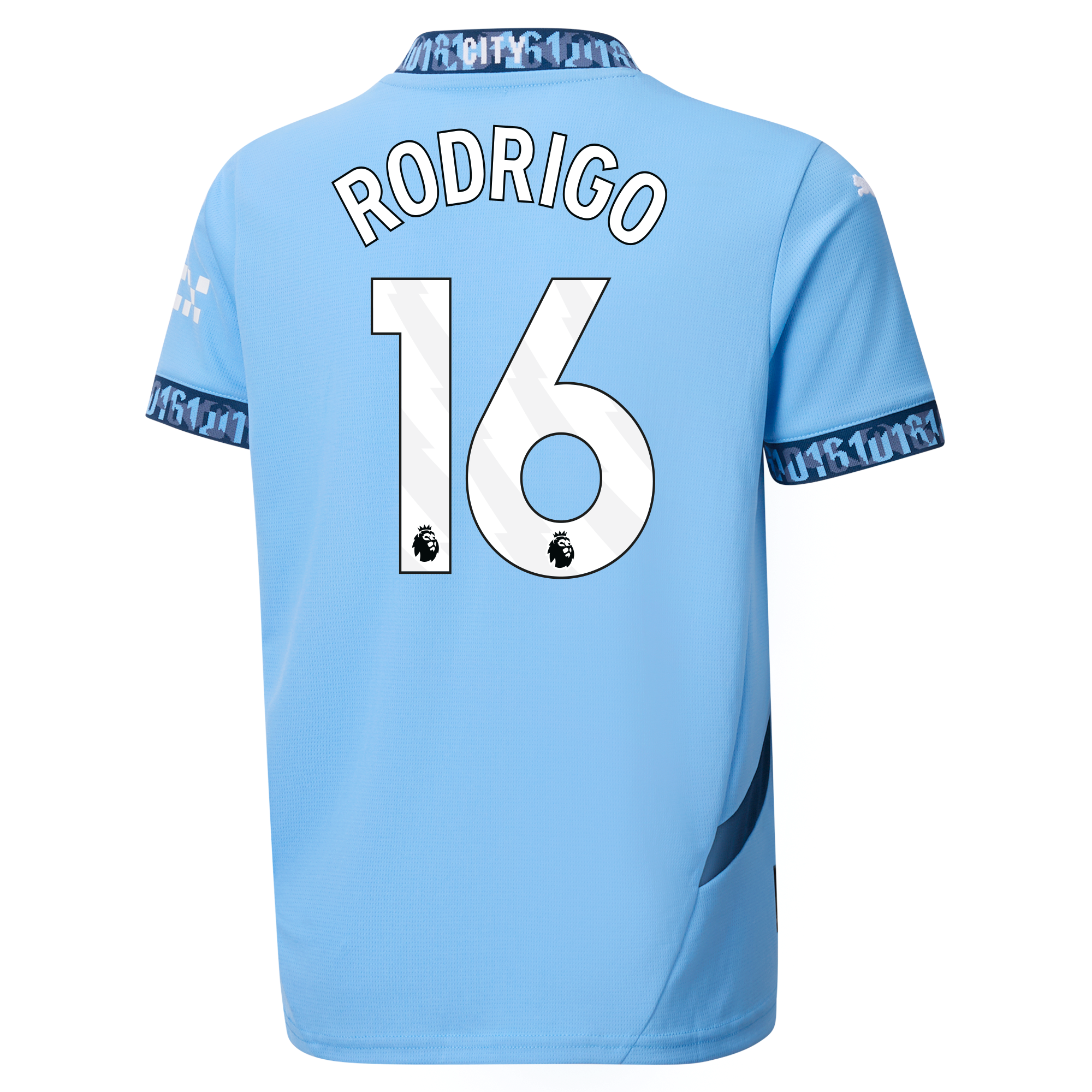 kinder manchester city heimtrikot teamlightblue 202425 mit rodrigo 16 aufdruck | Offizieller Manchester City Store