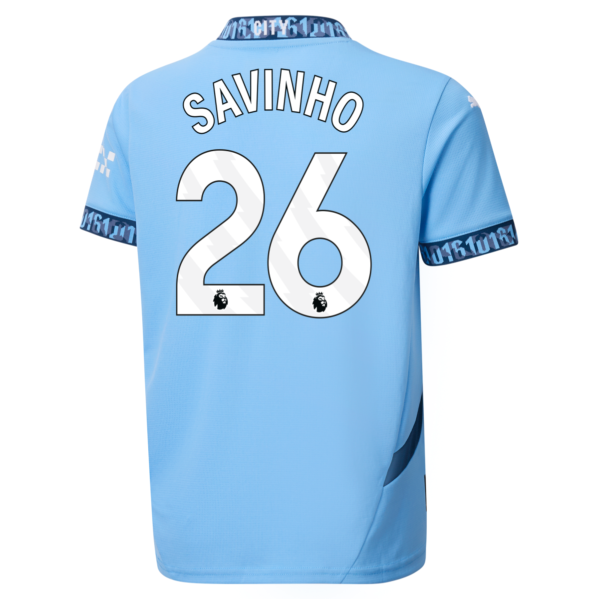kinder manchester city home jersey teamlightblue 202425 with savinho 26 printing | Offizieller Manchester City Store