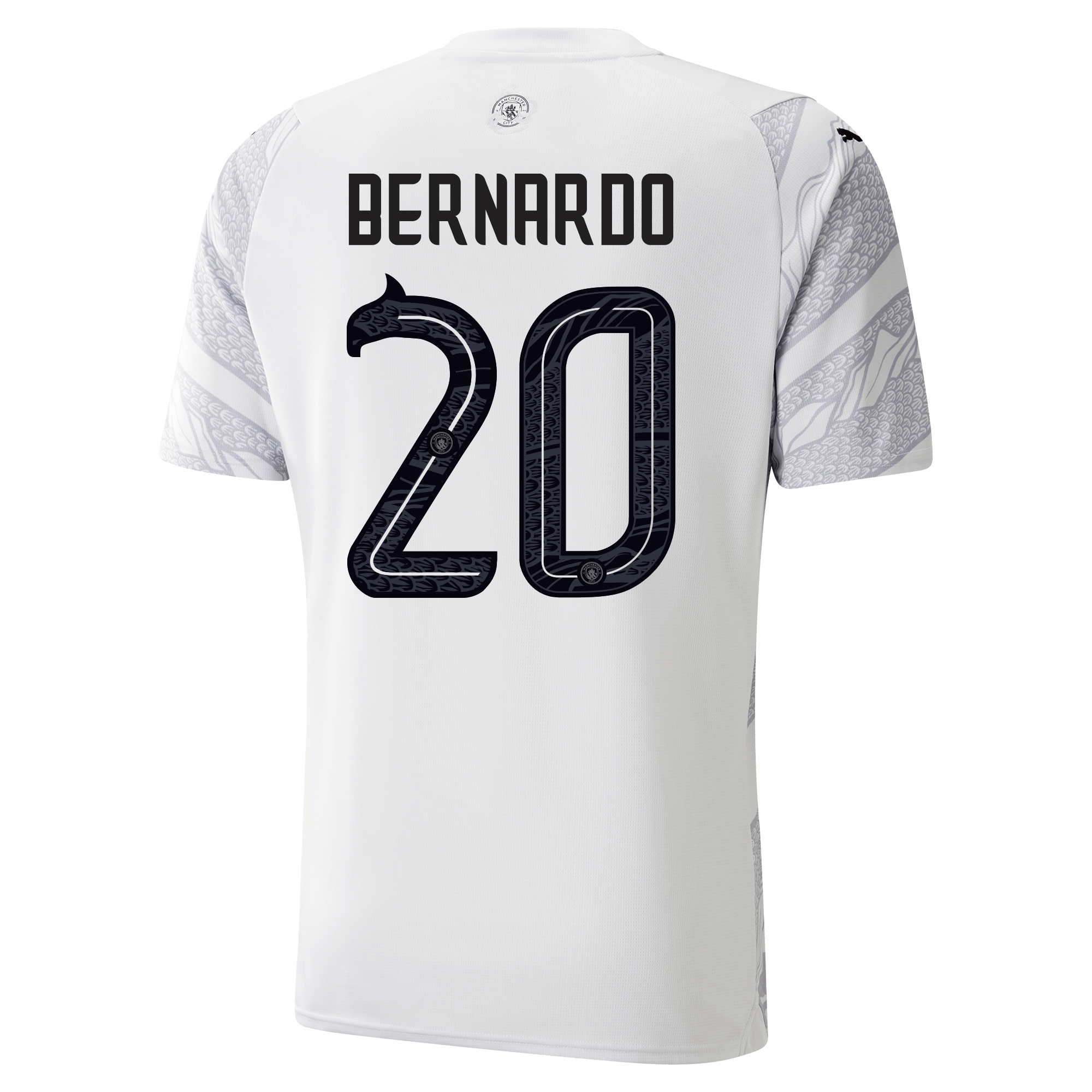 kinder manchester city jahr des drachen trikot black2fsilver 202324 mit bernardo 20 aufdruck | Offizieller Manchester City Store