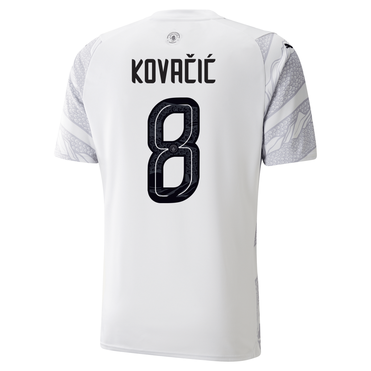 kinder manchester city jahr des drachen trikot black2fsilver 202324 mit kovaČiĆ 8 aufdruck | Offizieller Manchester City Store