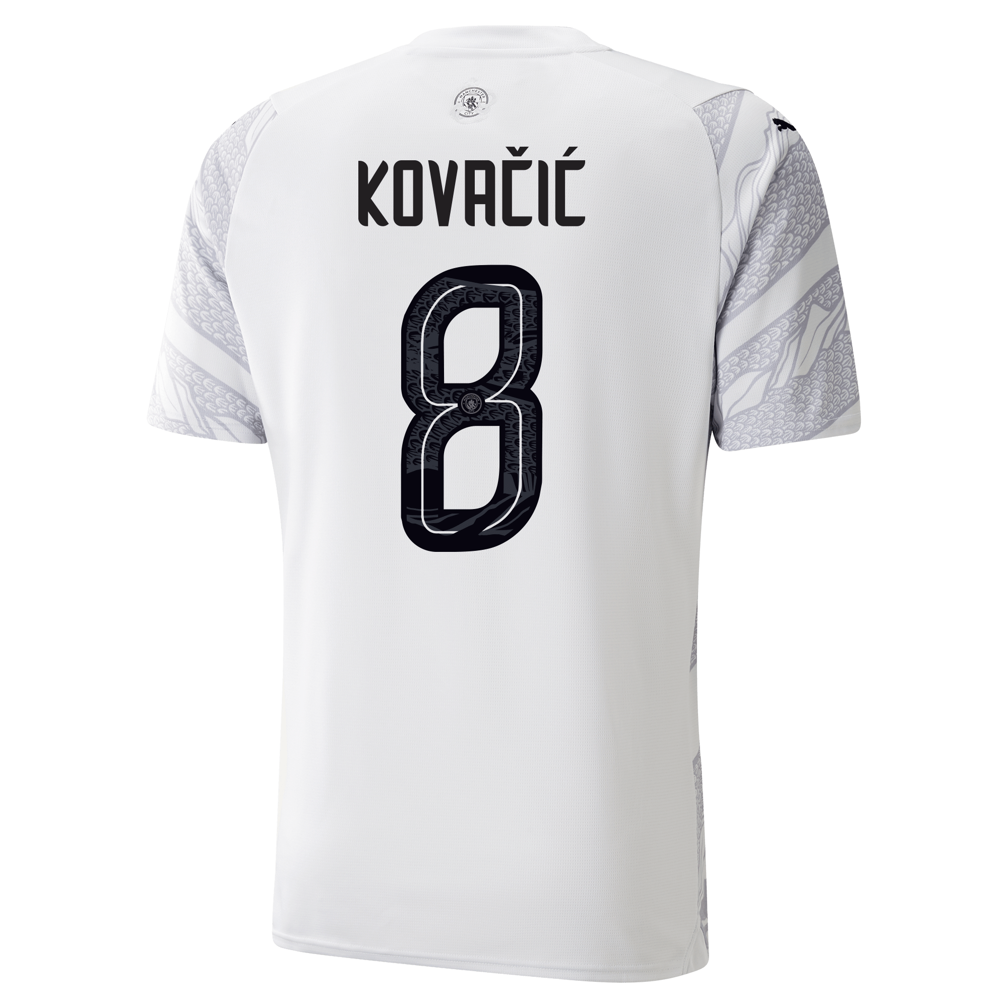 kinder manchester city jahr des drachen trikot black2fsilver 202324 mit kovaČiĆ 8 aufdruck | Offizieller Manchester City Store