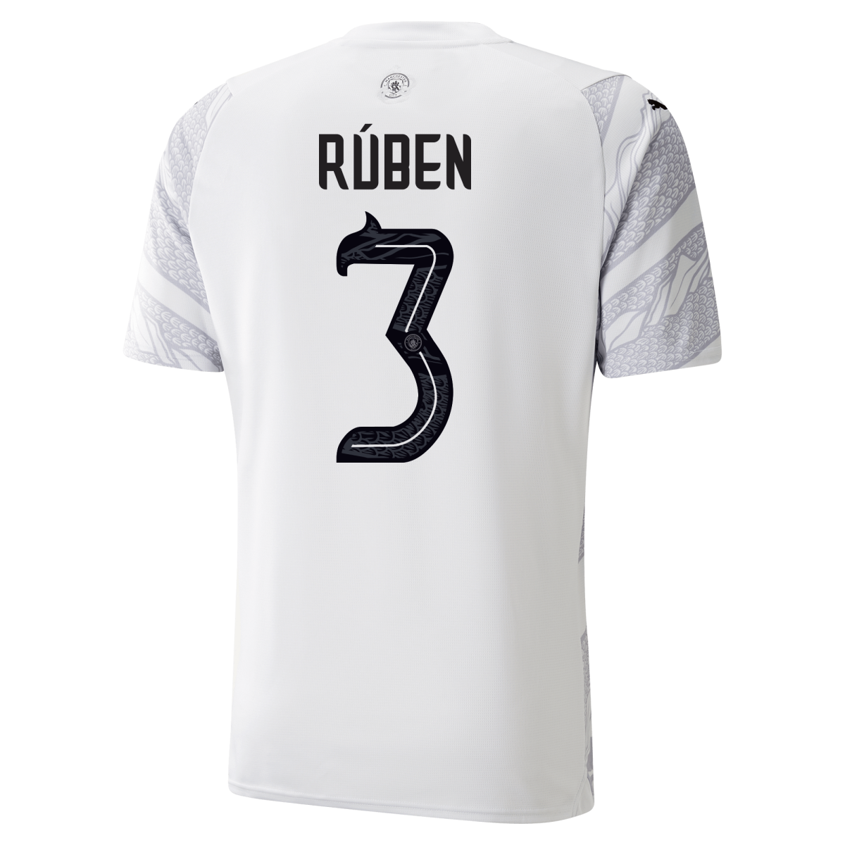 kinder manchester city jahr des drachen trikot black2fsilver 202324 mit rÚben 3 aufdruck | Offizieller Manchester City Store
