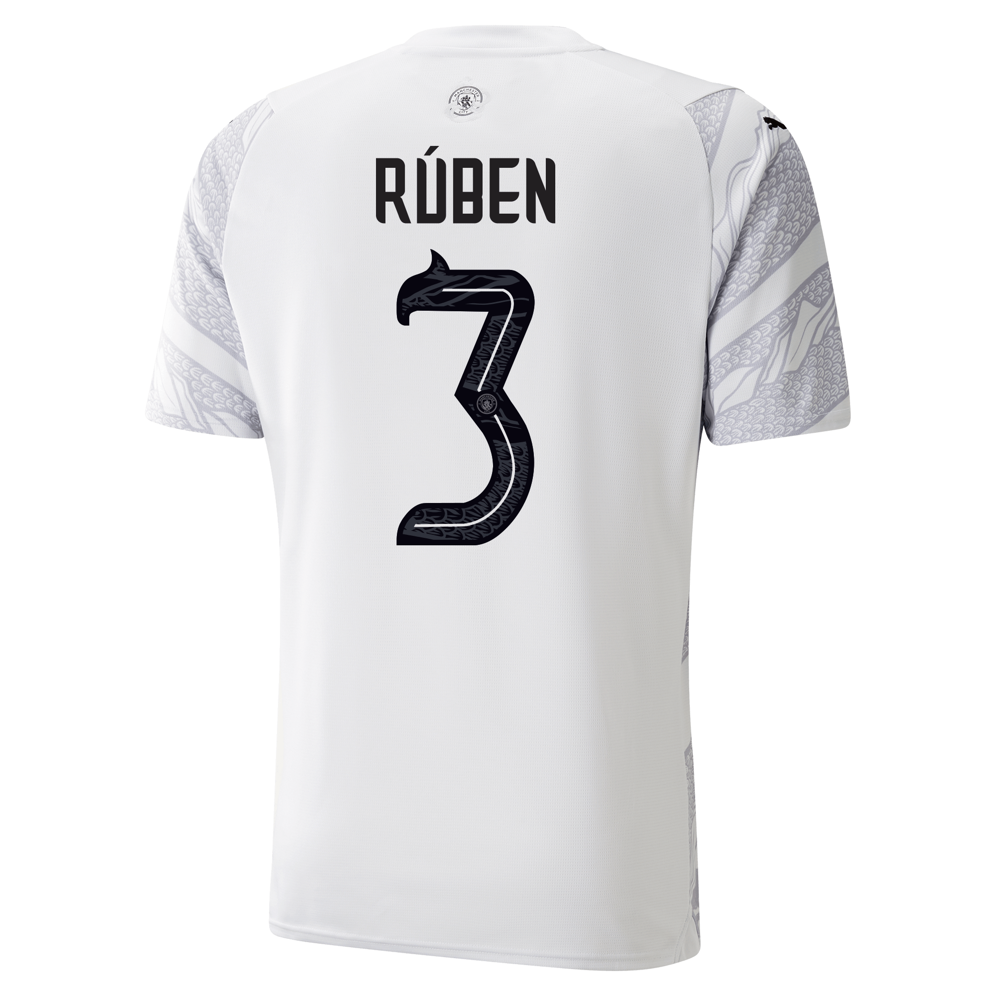 kinder manchester city jahr des drachen trikot black2fsilver 202324 mit rÚben 3 aufdruck | Offizieller Manchester City Store