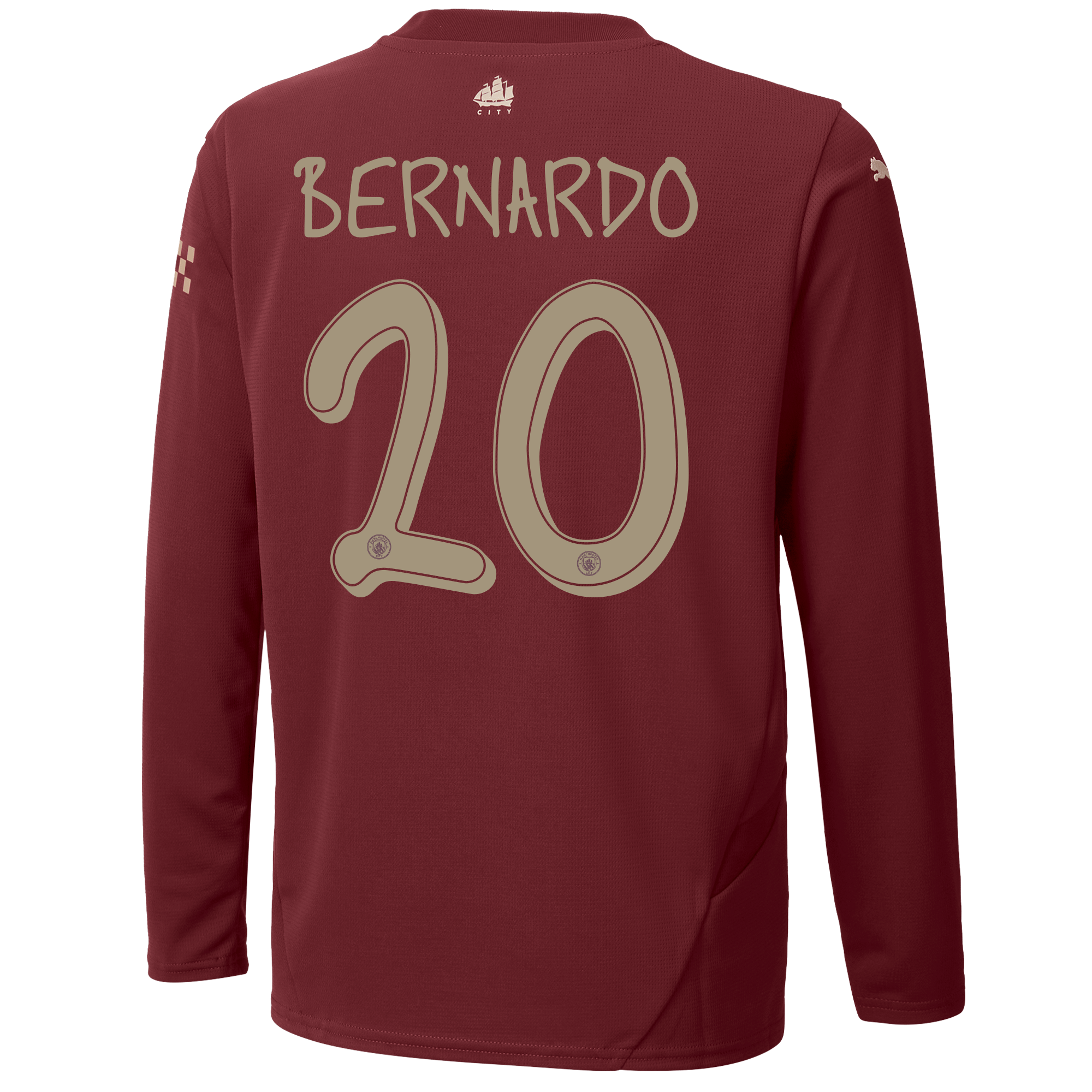 kinder manchester city third jersey 202425 long sleeve with bernardo 20 printing | Offizieller Manchester City Store