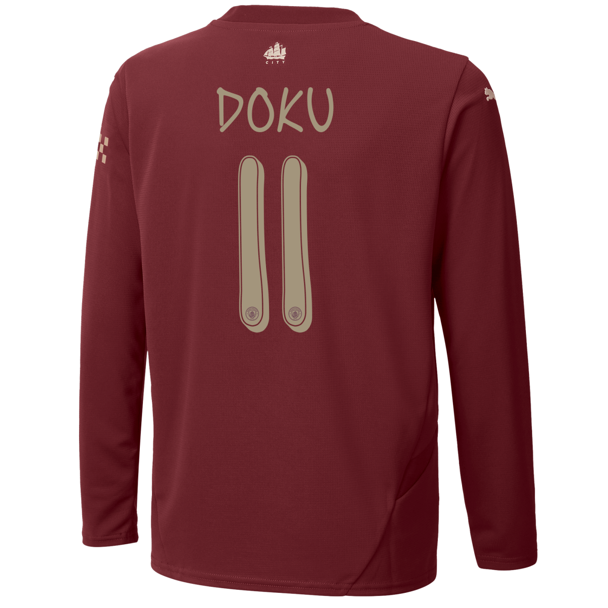 kinder manchester city third jersey 202425 long sleeve with doku 11 printing | Offizieller Manchester City Store