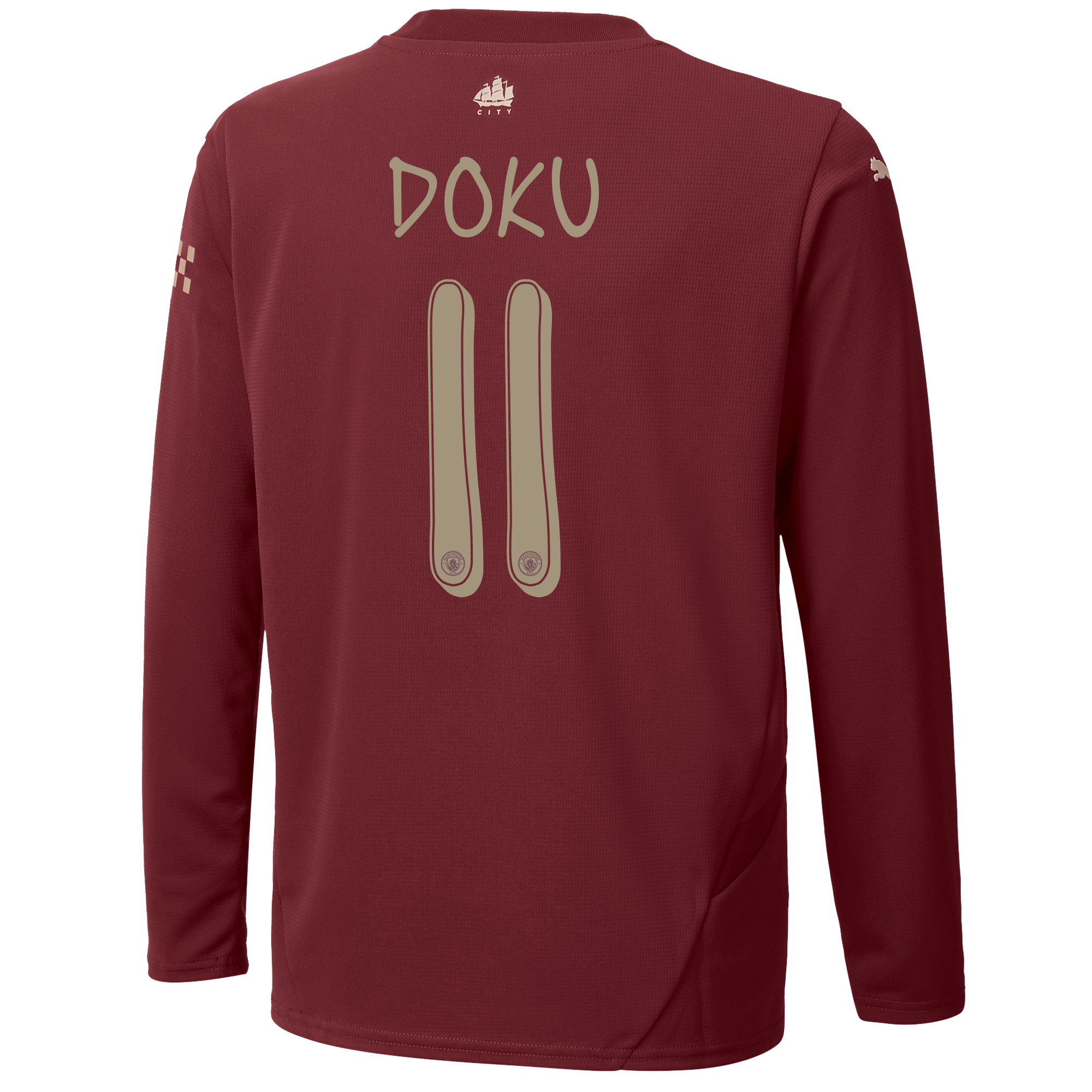 kinder manchester city third jersey 202425 long sleeve with doku 11 printing | Offizieller Manchester City Store