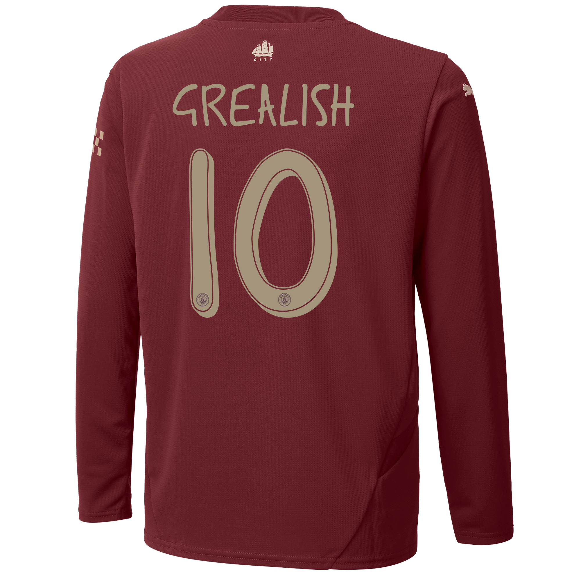 kinder manchester city third jersey 202425 long sleeve with grealish 10 printing | Offizieller Manchester City Store