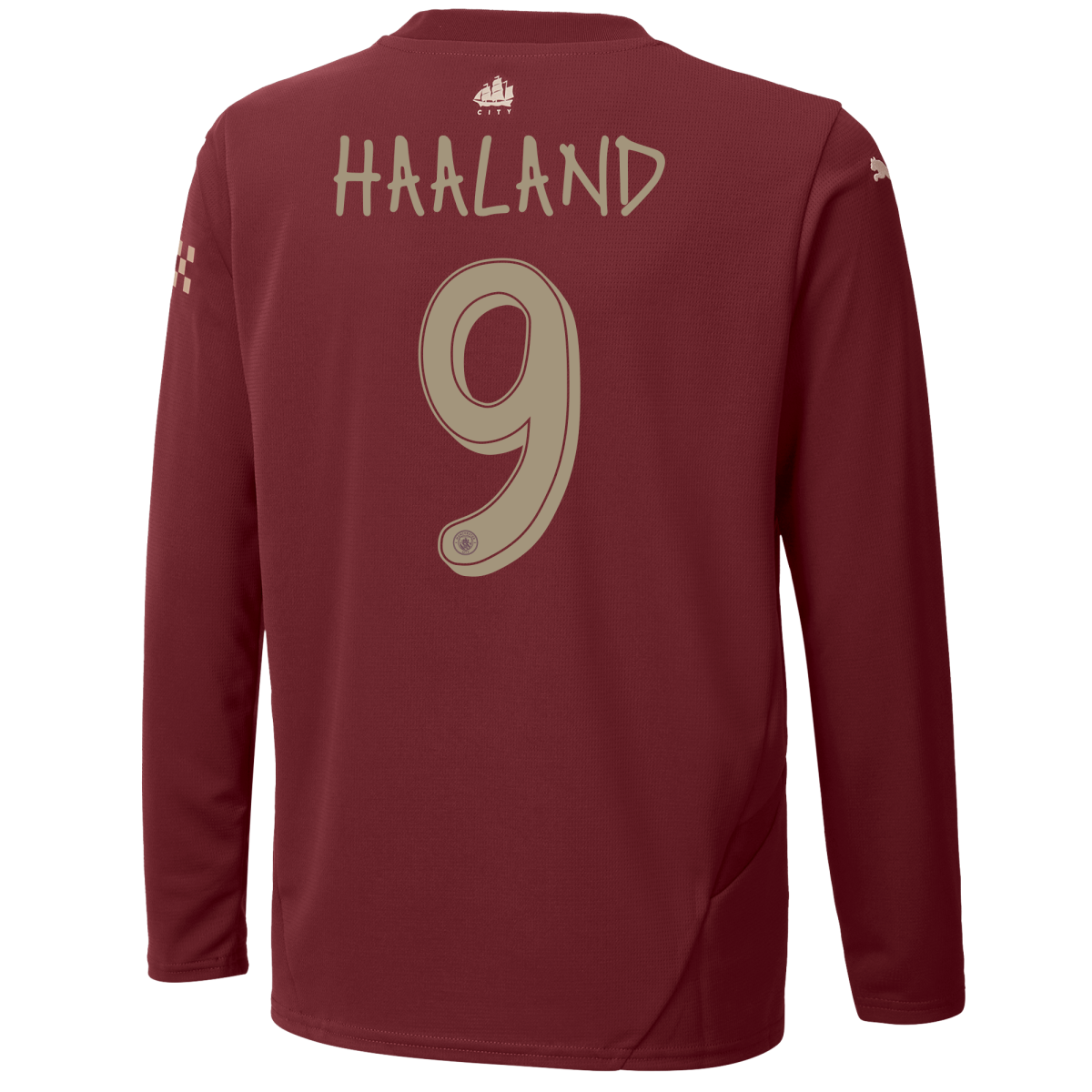 kinder manchester city third jersey 202425 long sleeve with haaland 9 printing | Offizieller Manchester City Store