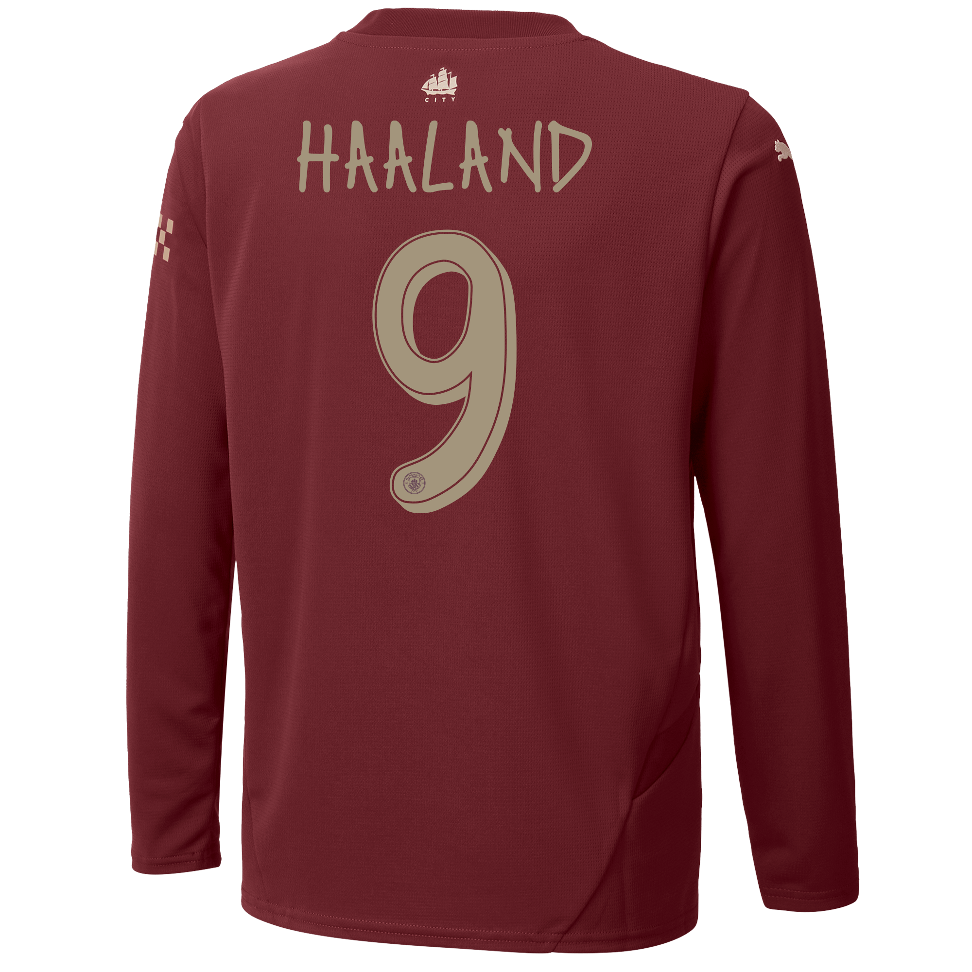 kinder manchester city third jersey 202425 long sleeve with haaland 9 printing | Offizieller Manchester City Store