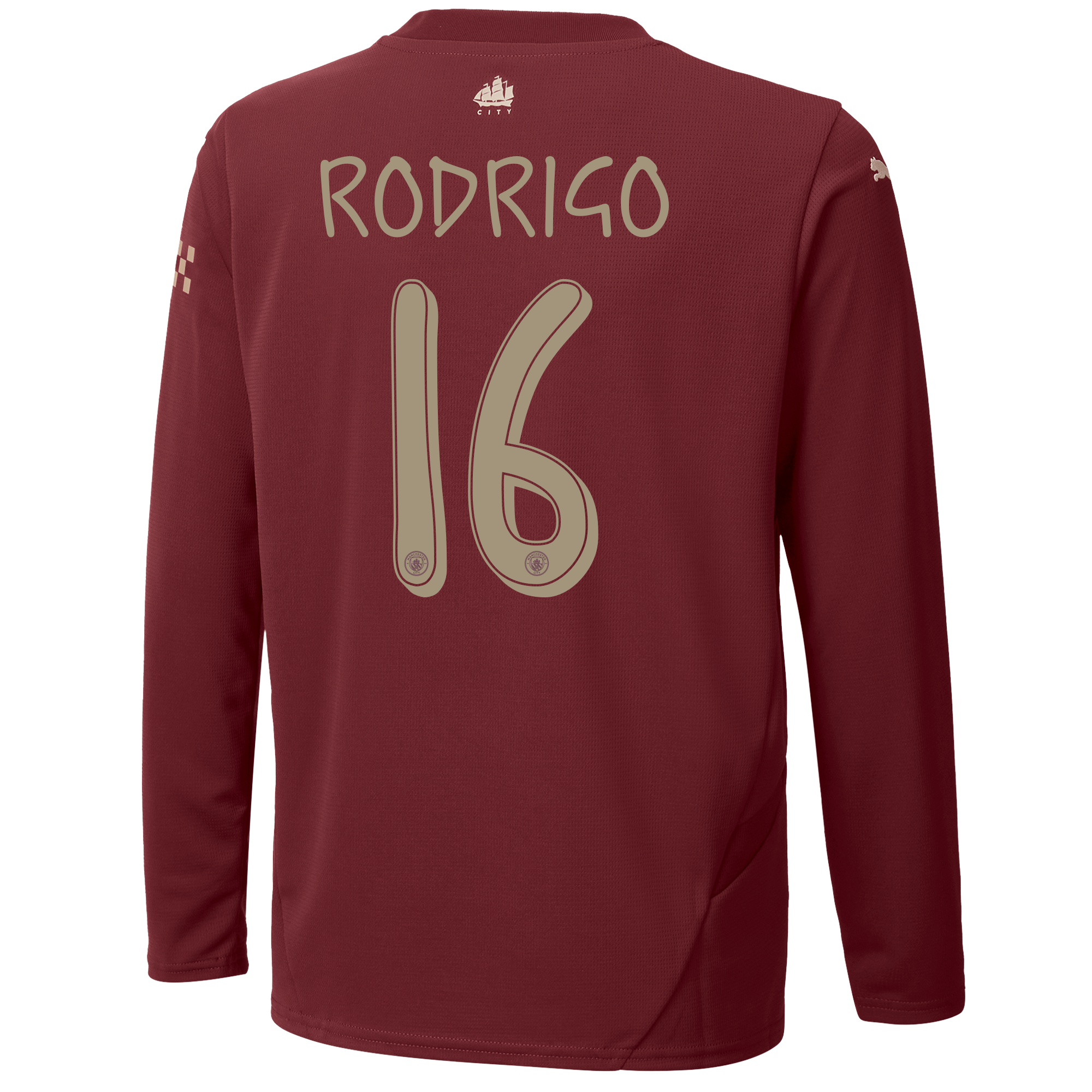 kinder manchester city third jersey 202425 long sleeve with rodrigo 16 printing | Offizieller Manchester City Store
