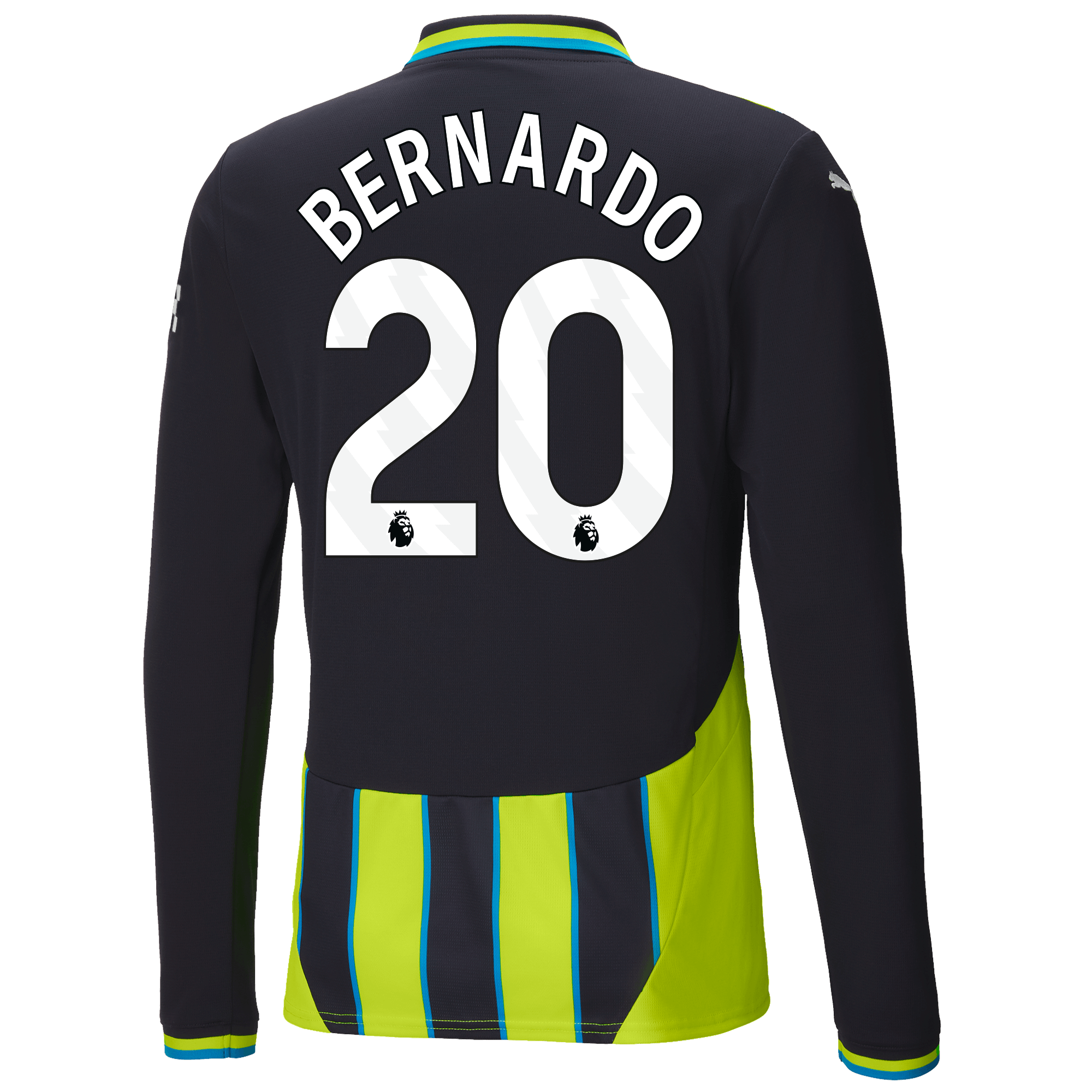 manchester city authentic away jersey 202425 long sleeve with bernardo 20 printing | Offizieller Manchester City Store