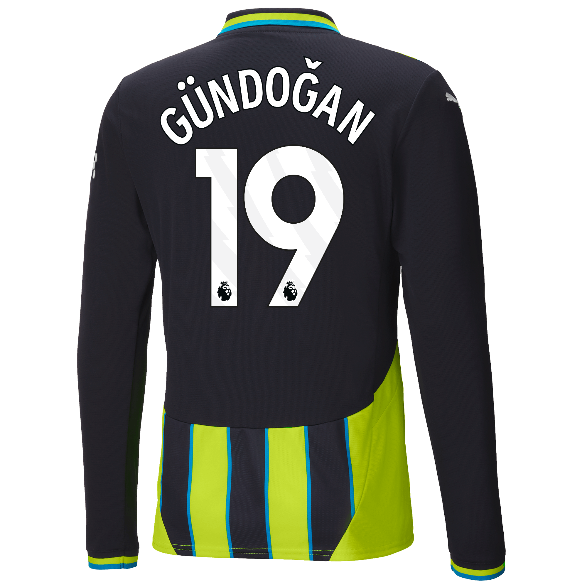 manchester city authentic away jersey 202425 long sleeve with gÜndoĞan 19 printing | Offizieller Manchester City Store