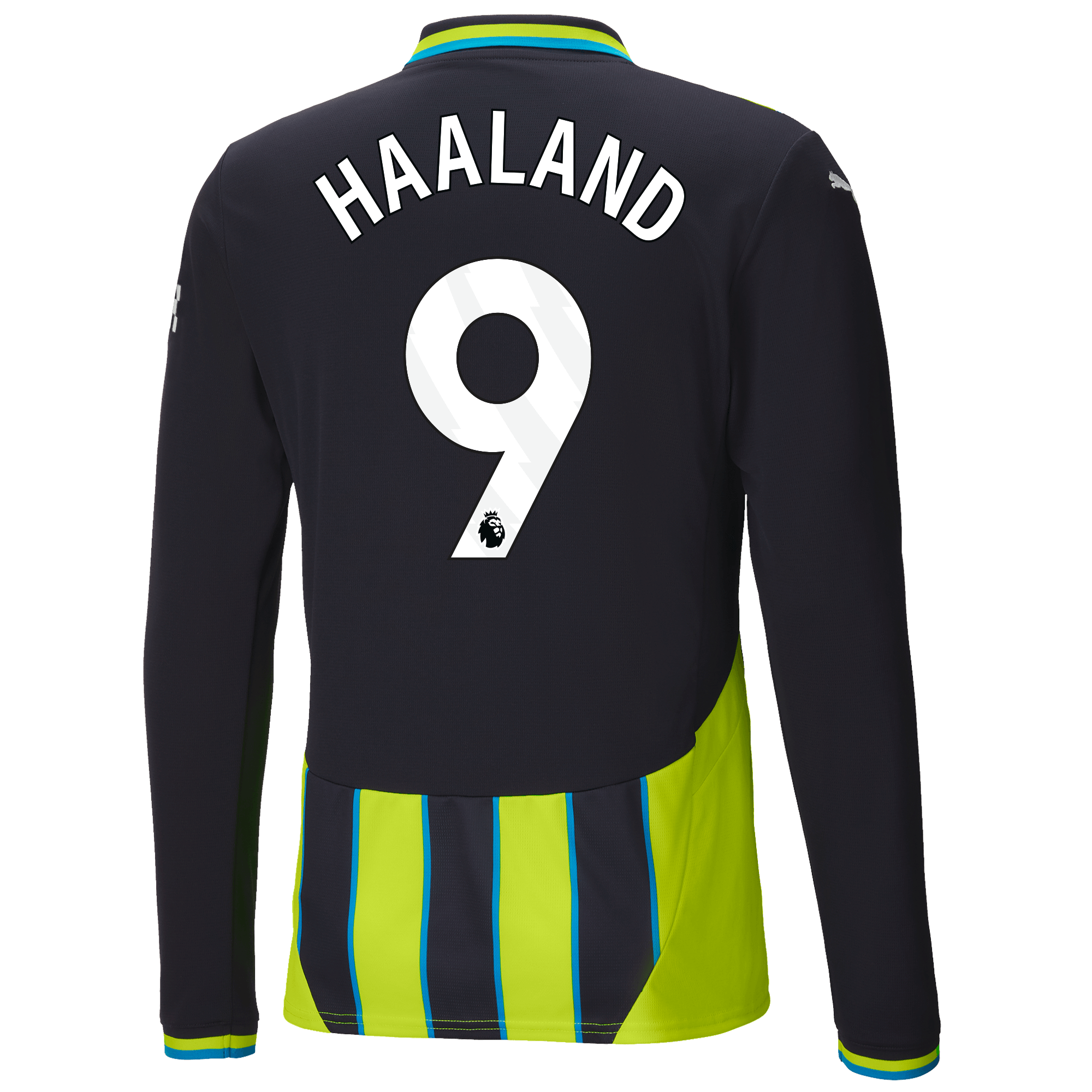 manchester city authentic away jersey 202425 long sleeve with haaland 9 printing | Offizieller Manchester City Store